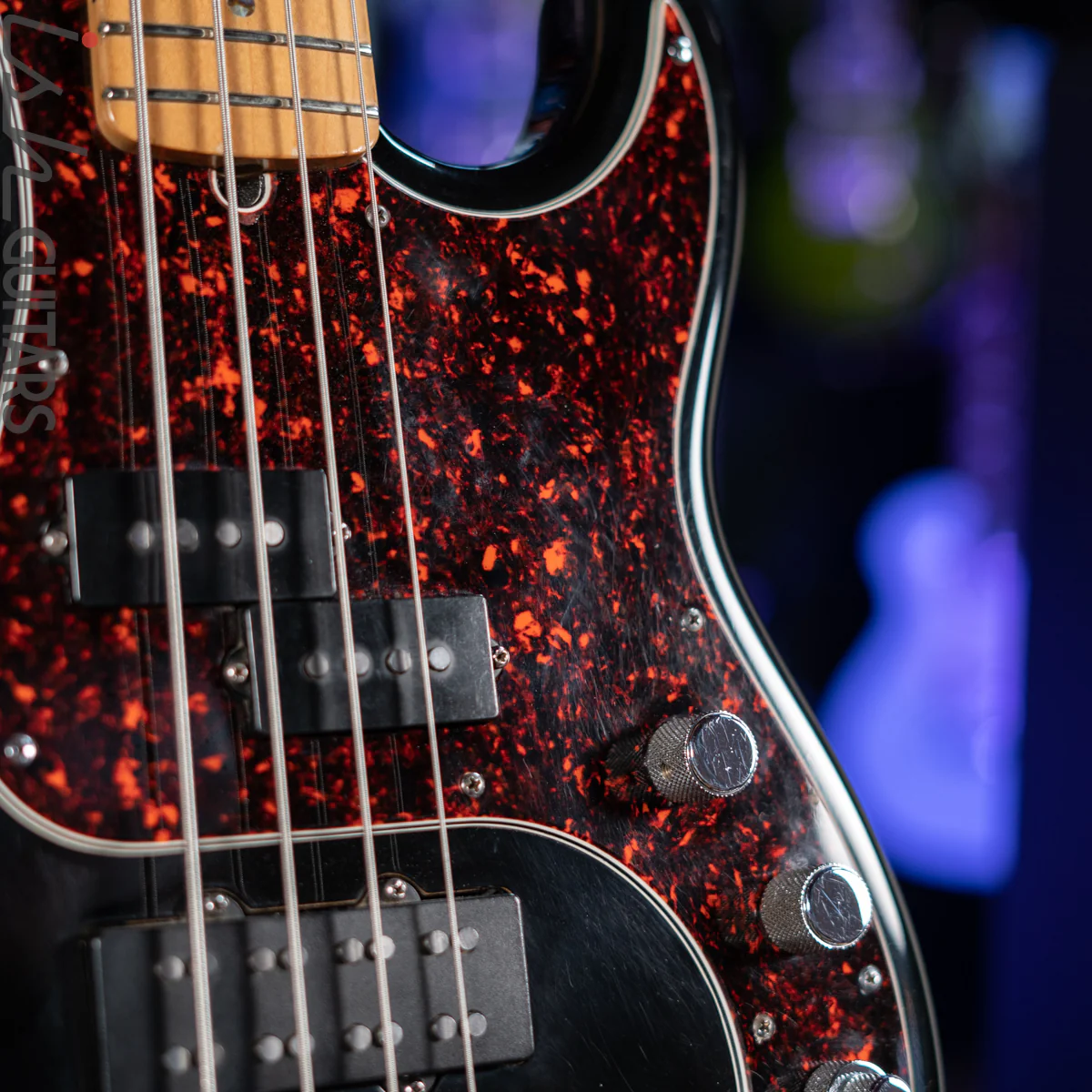 2002 Fender American Deluxe 4-String Precision Bass Black - Image 6