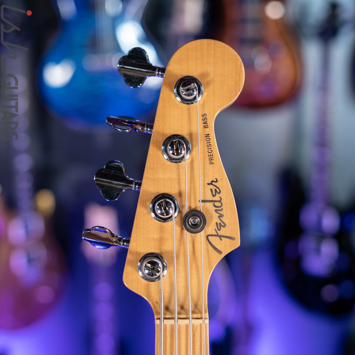 2002 Fender American Deluxe 4-String Precision Bass Black - Image 8