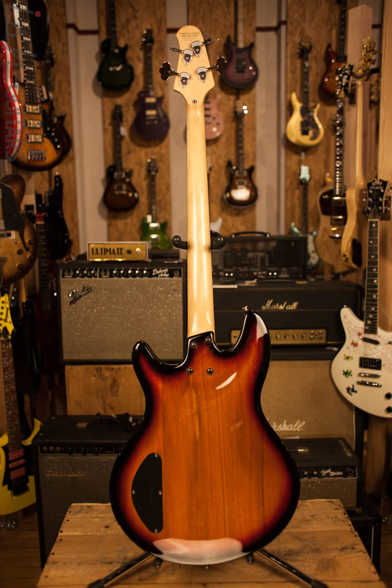 2003 Lakland Skyline Fretless Hollowbody Three Tone Sunburst - Image 8