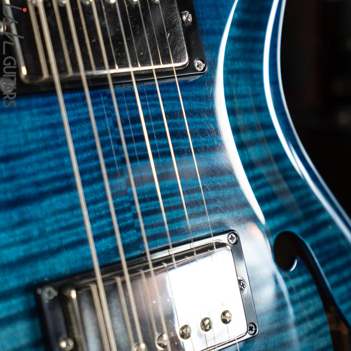 2003 PRS McCarty Hollowbody II Whale Blue 10 Top - Image 14