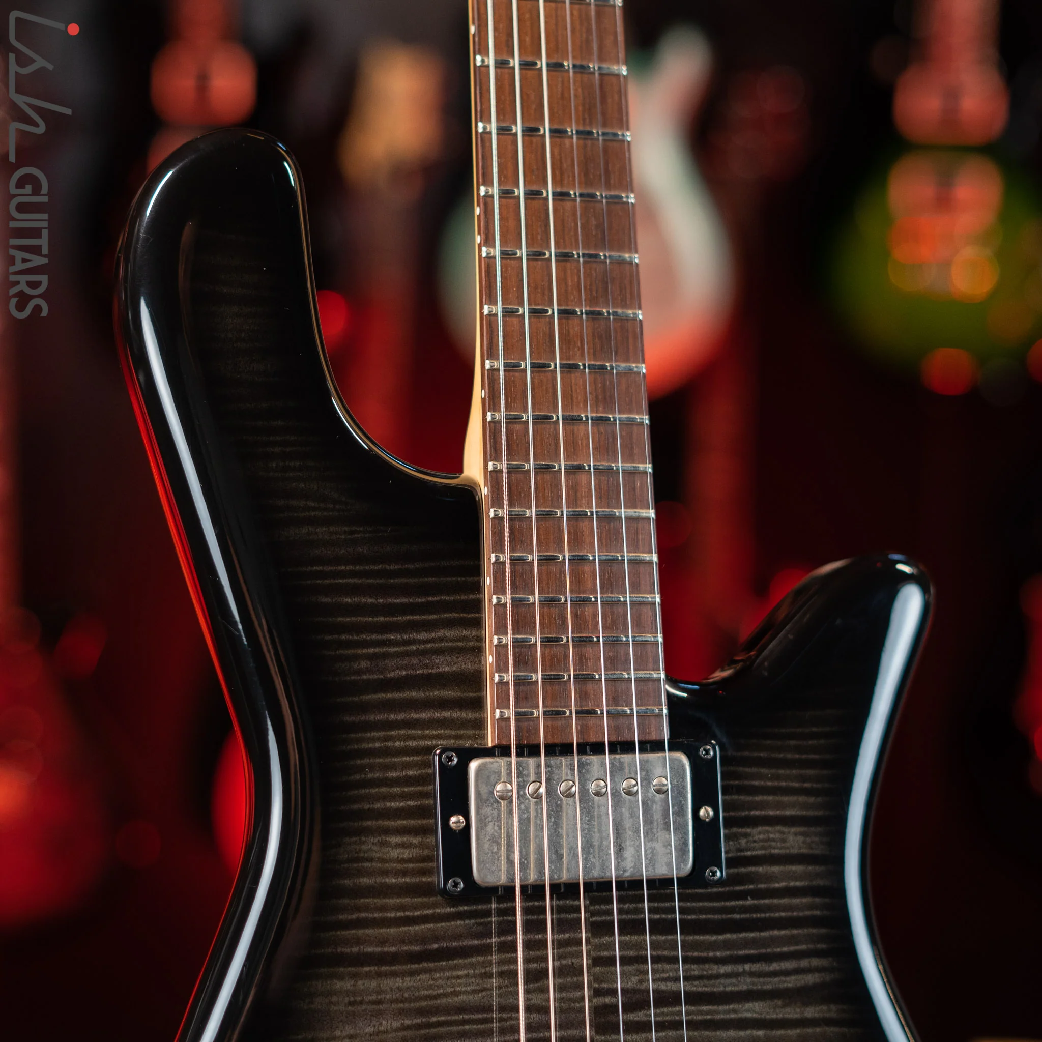 2003 Spector Arc 6 Bolt On Prototype #3 Electric Guitar Trans Black Owned by Stuart Spector - Image 3