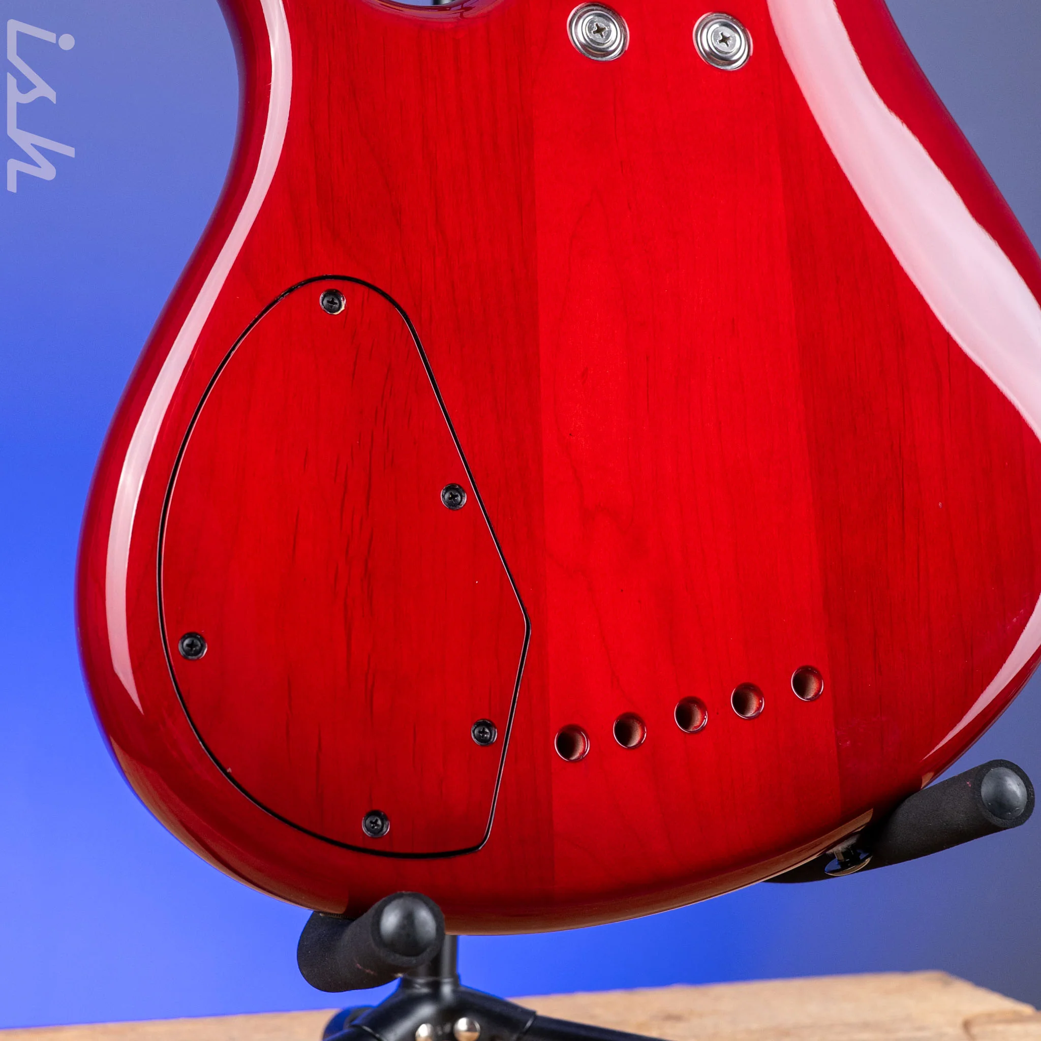 2004 F Bass BNF5 Fretless Transparent Red - Image 16