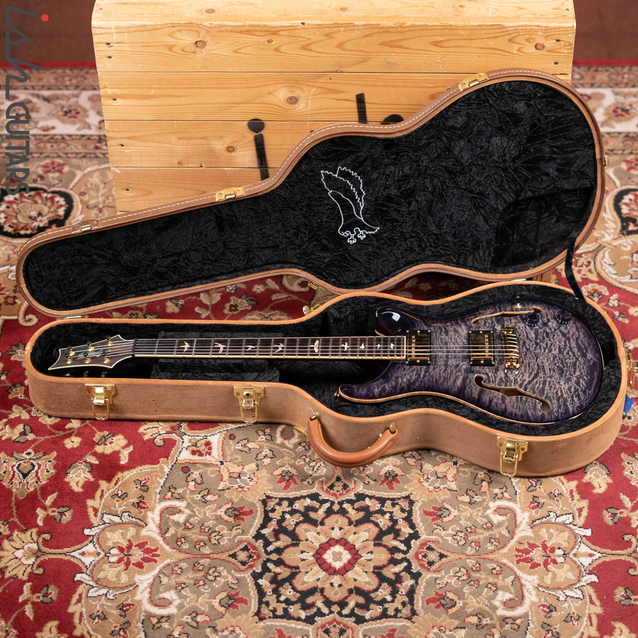 2004 PRS Private Stock Hollowbody II Purple Mist Smoked Burst - Image 17