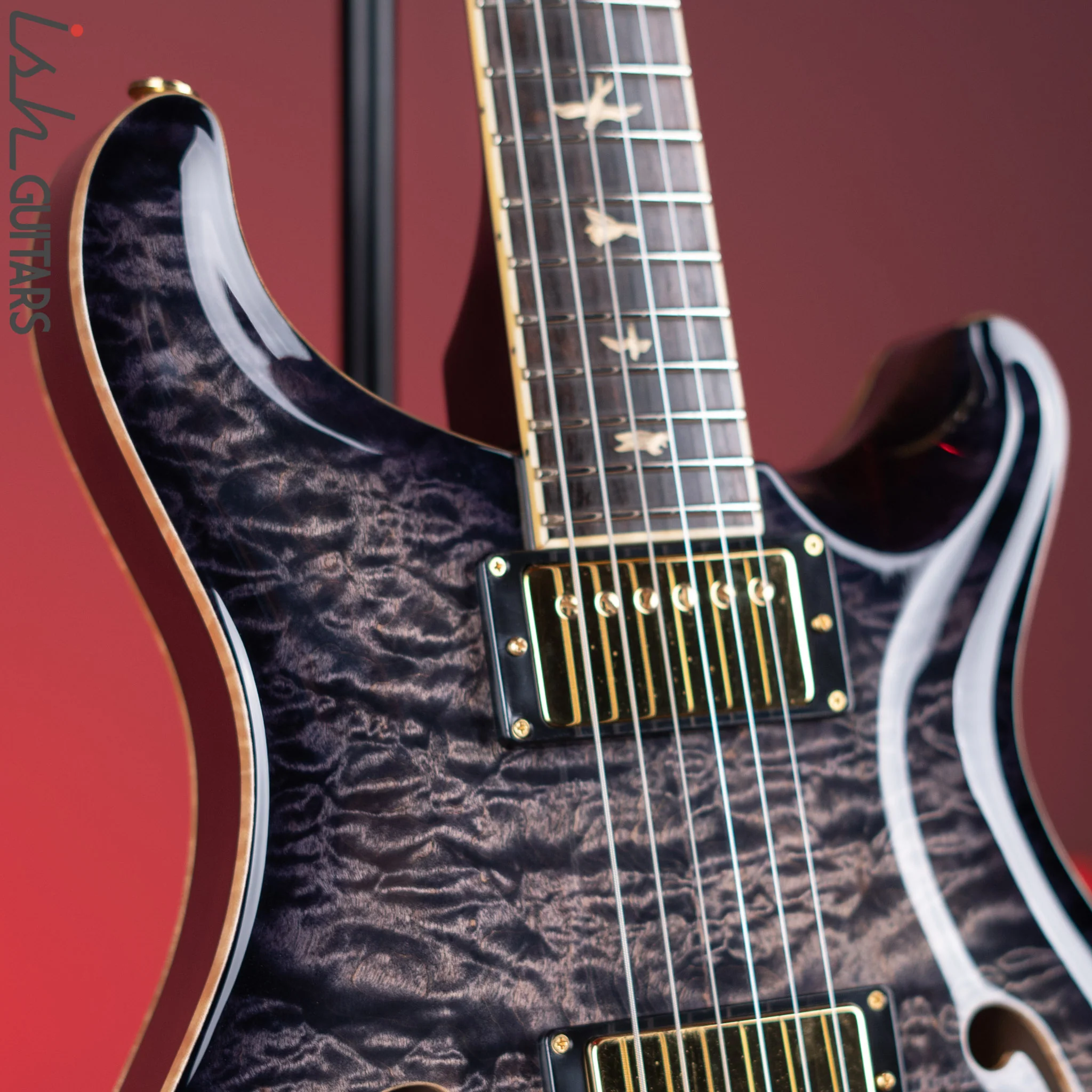 2004 PRS Private Stock Hollowbody II Purple Mist Smoked Burst - Image 3