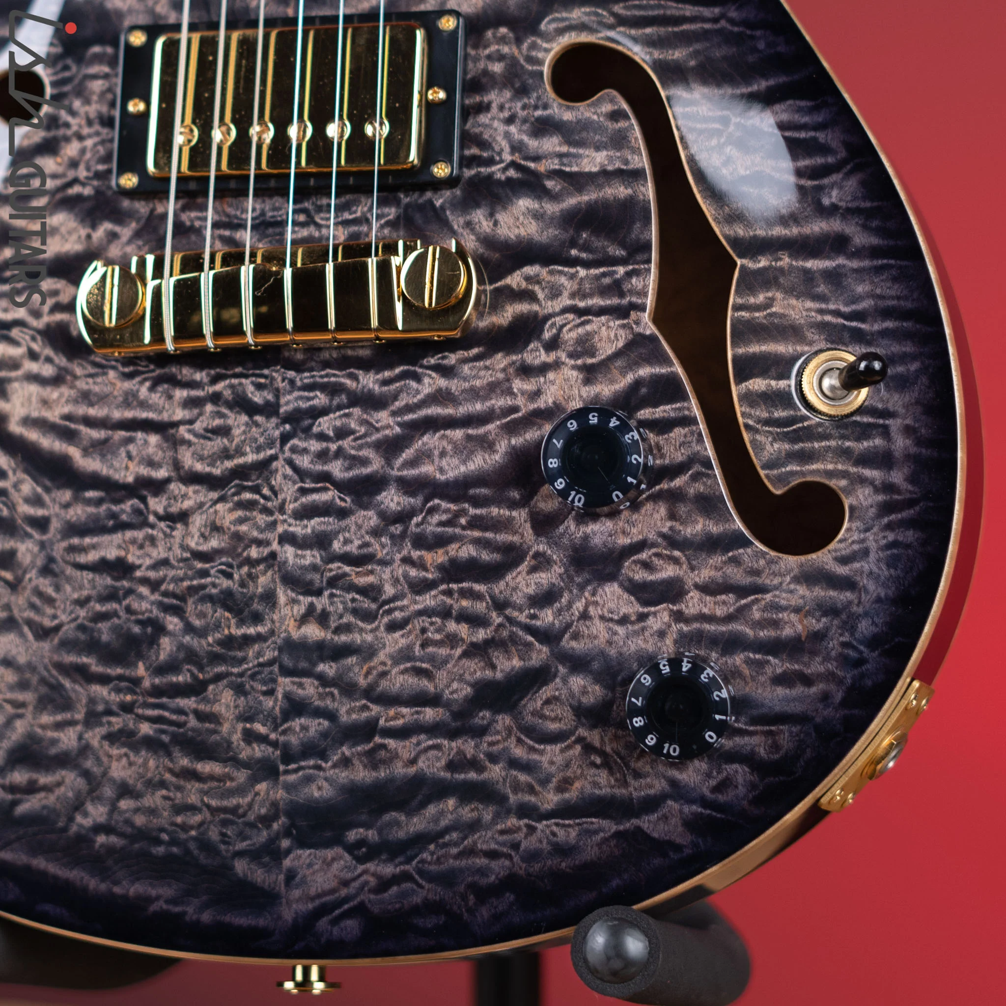 2004 PRS Private Stock Hollowbody II Purple Mist Smoked Burst - Image 4