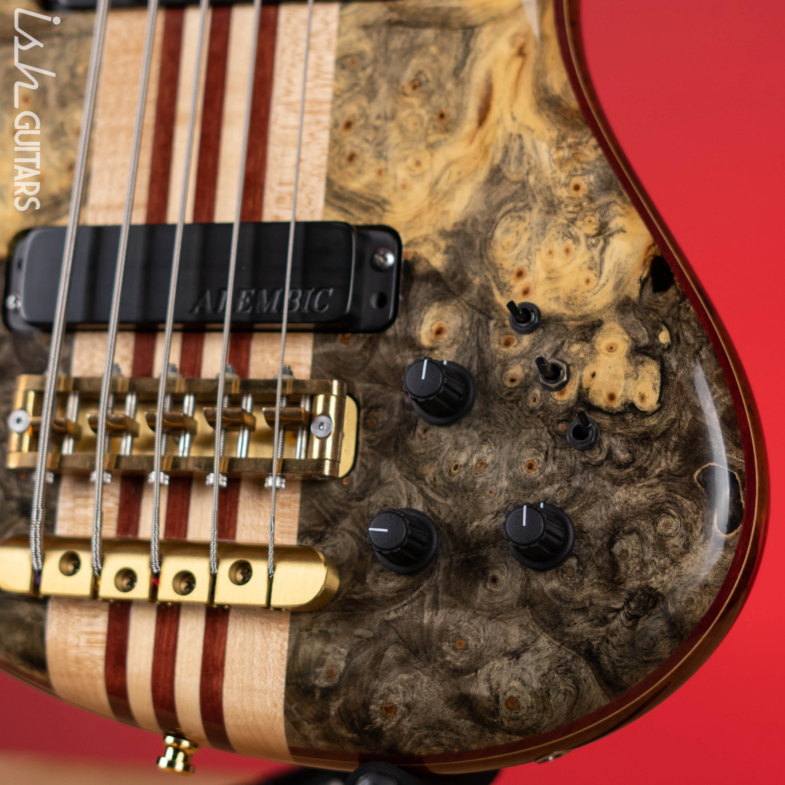 2005 Alembic Rogue 5-String Bass Natural - Image 4