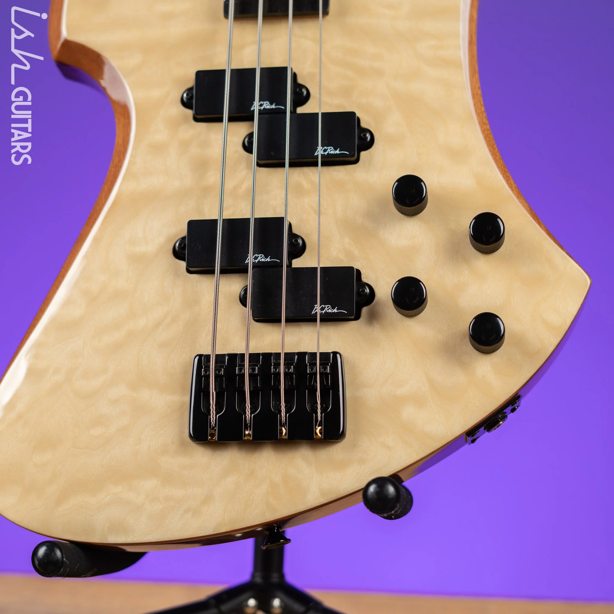 2005 BC Rich Mockingbird NJ Series Bass Guitar Natural - Image 4
