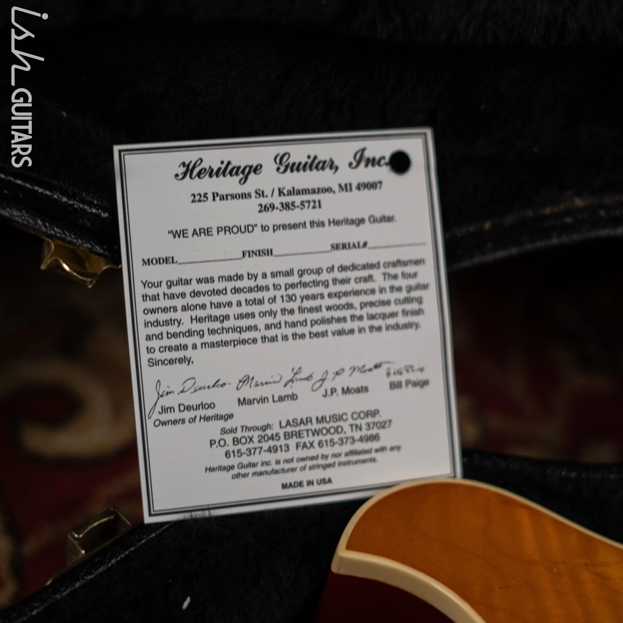 2005 Heritage Big Kahuna Vintage Sunburst - Image 23