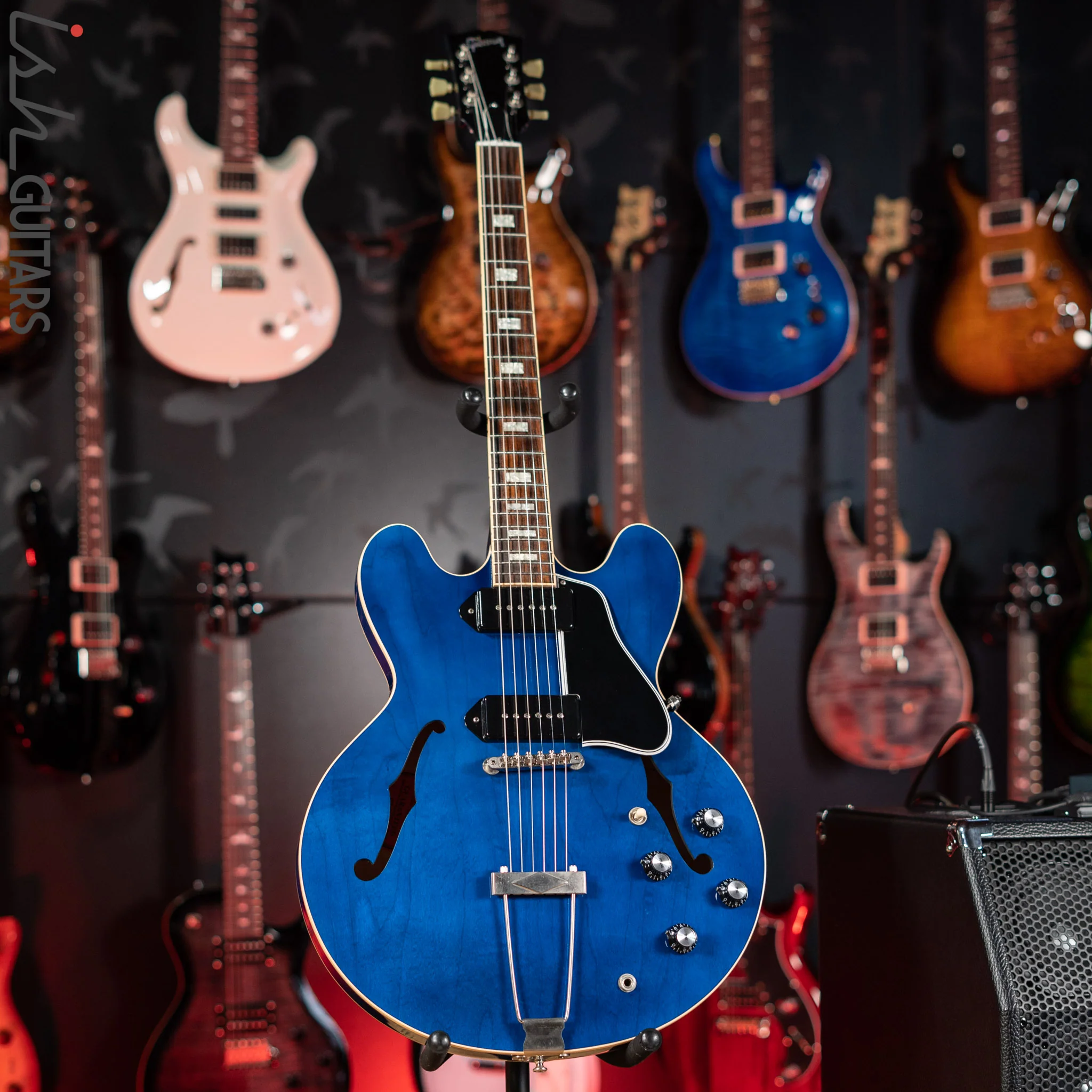 2010 Gibson Custom ES-330L Beale Street Blue - Image 2