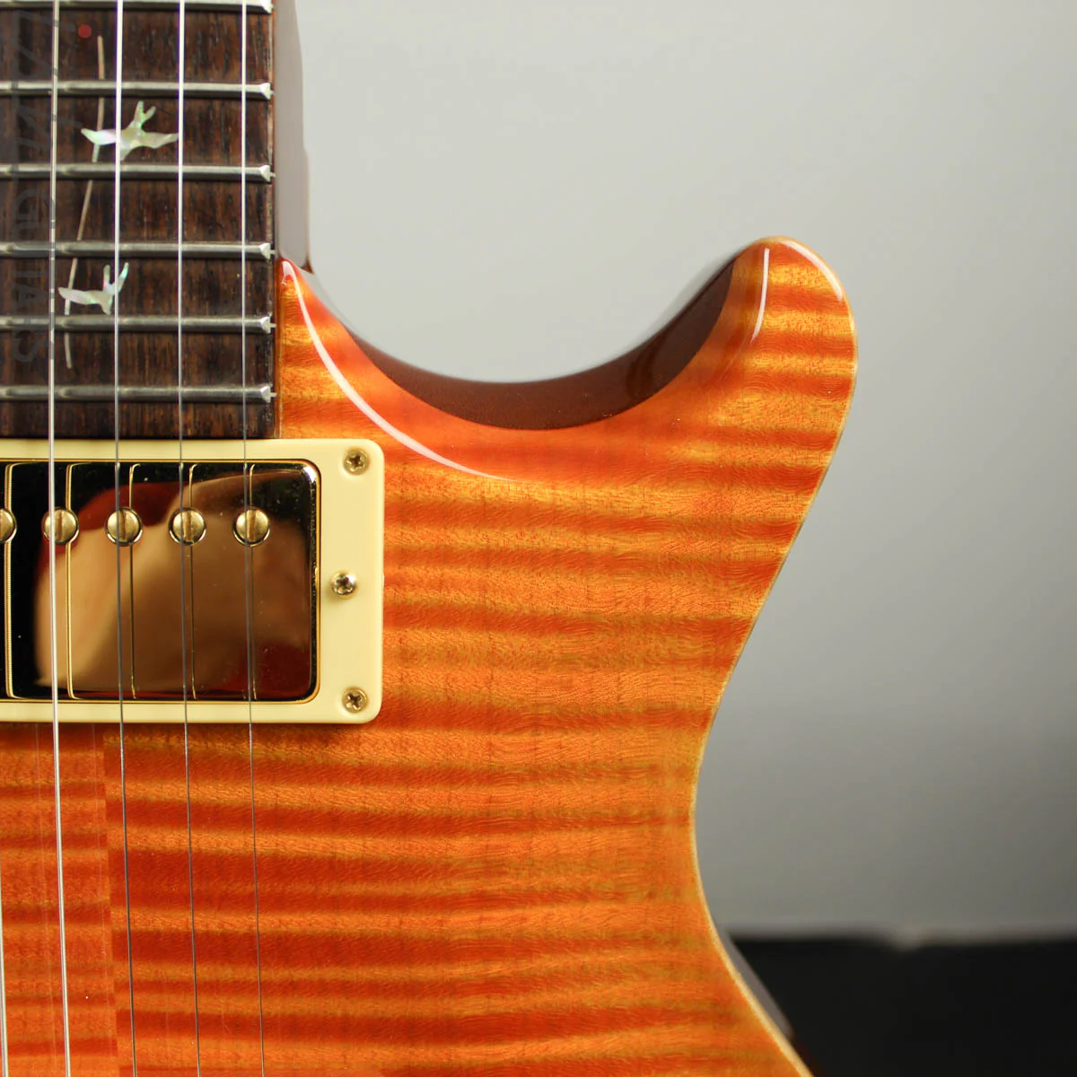 2007 Paul Reed Smith PRS 20th Anniversary Artist SC Flamed Amber Top Brazilian Board - Image 5