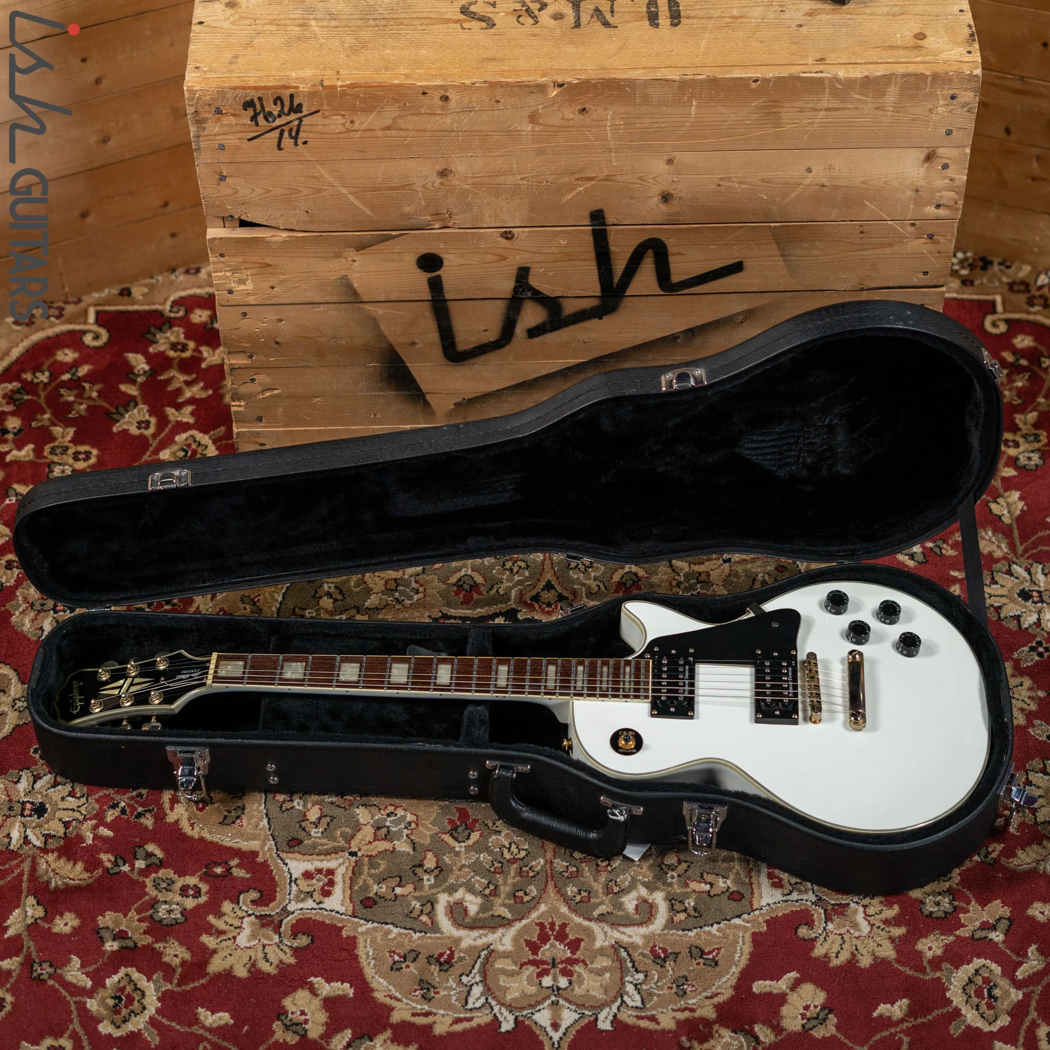 2008 Epiphone Les Paul Custom White - Image 16