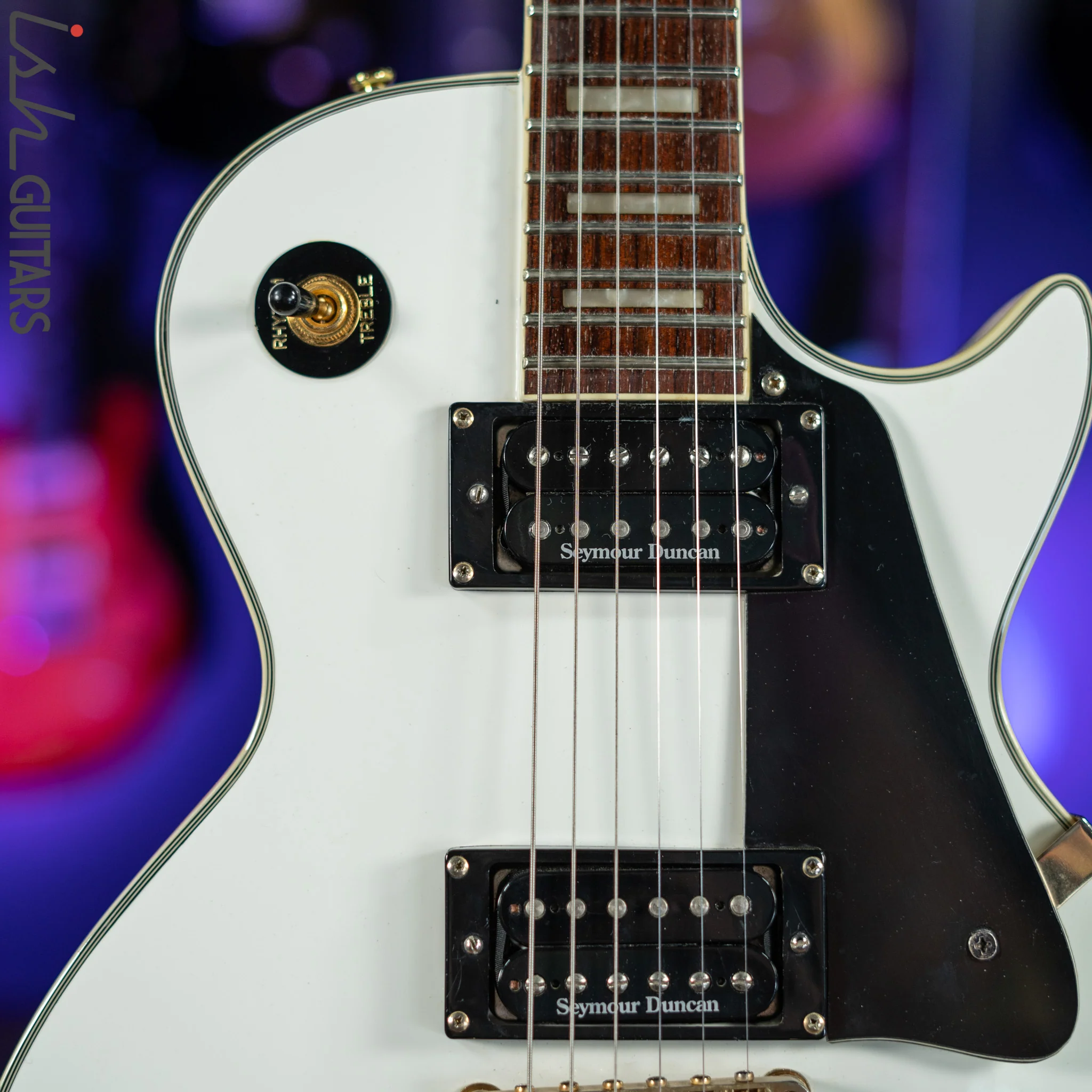 2008 Epiphone Les Paul Custom White - Image 3