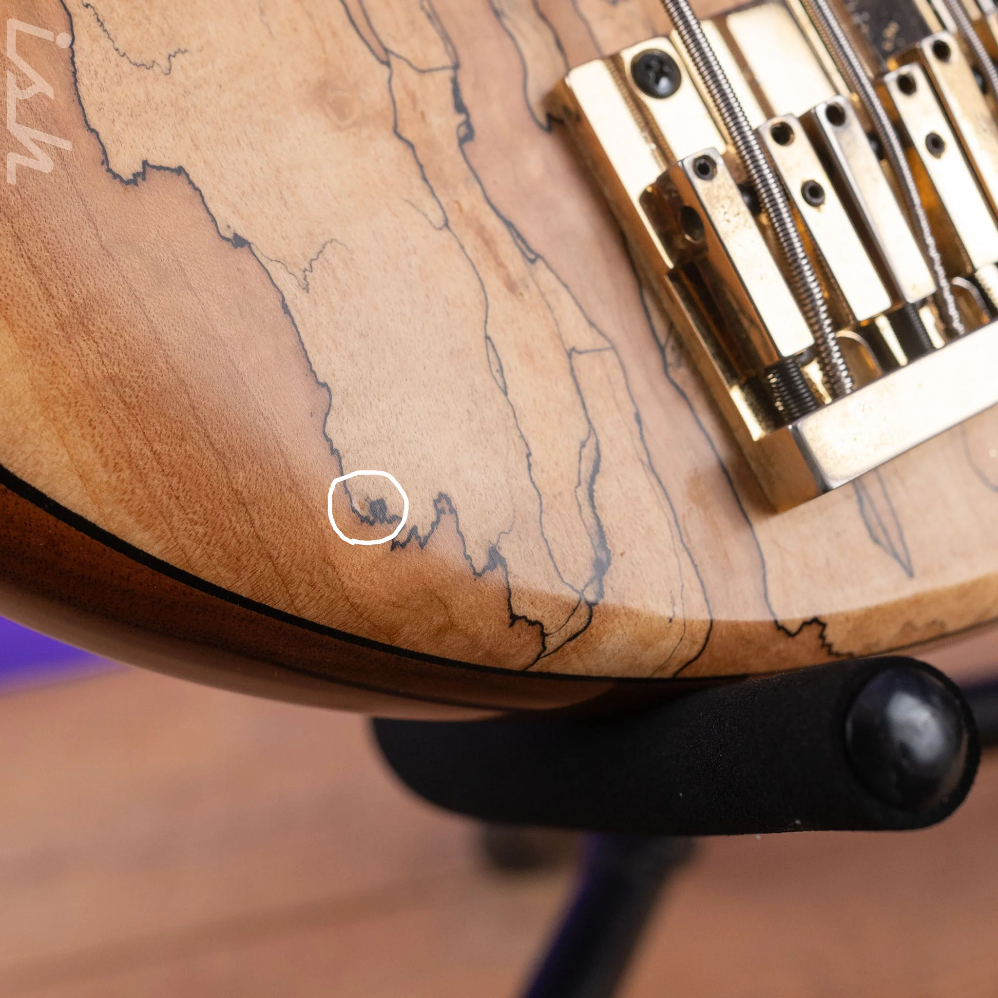 2008 Fodera Monarch Custom 6 String Fretless Bass Spalted Maple - Image 9