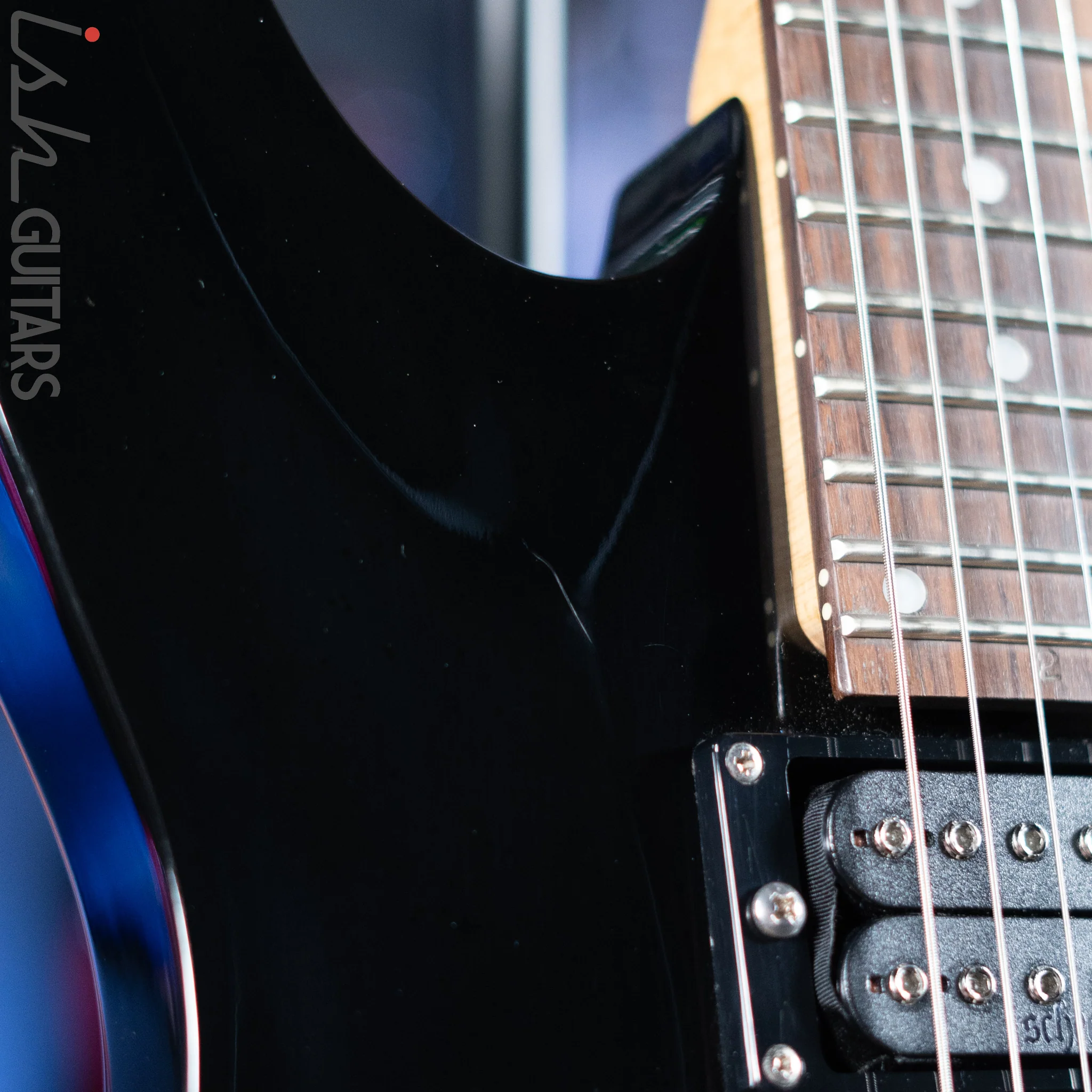 2008 Schecter Omen-6 Electric Guitar Black - Image 5