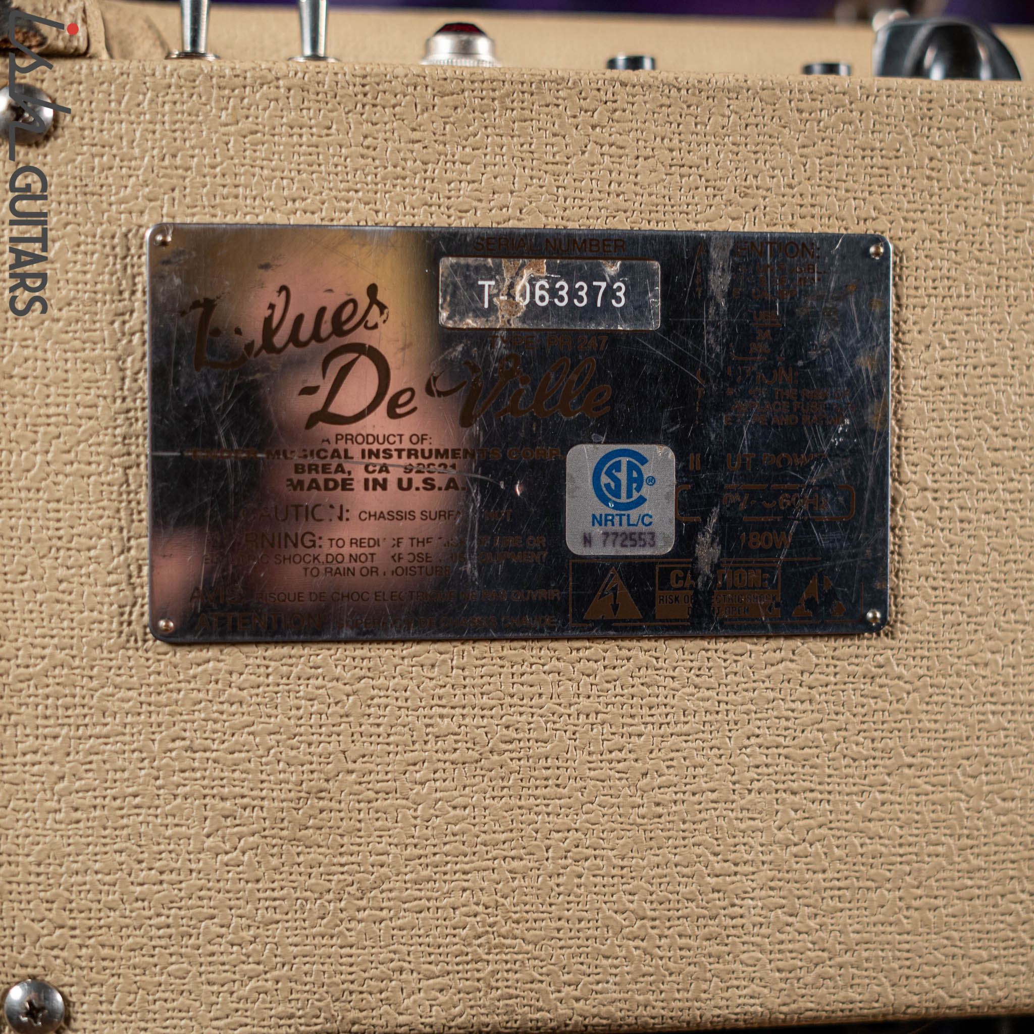 2009 USA Fender Blues DeVille Reissue Cream PROJECT AMP - Image 8