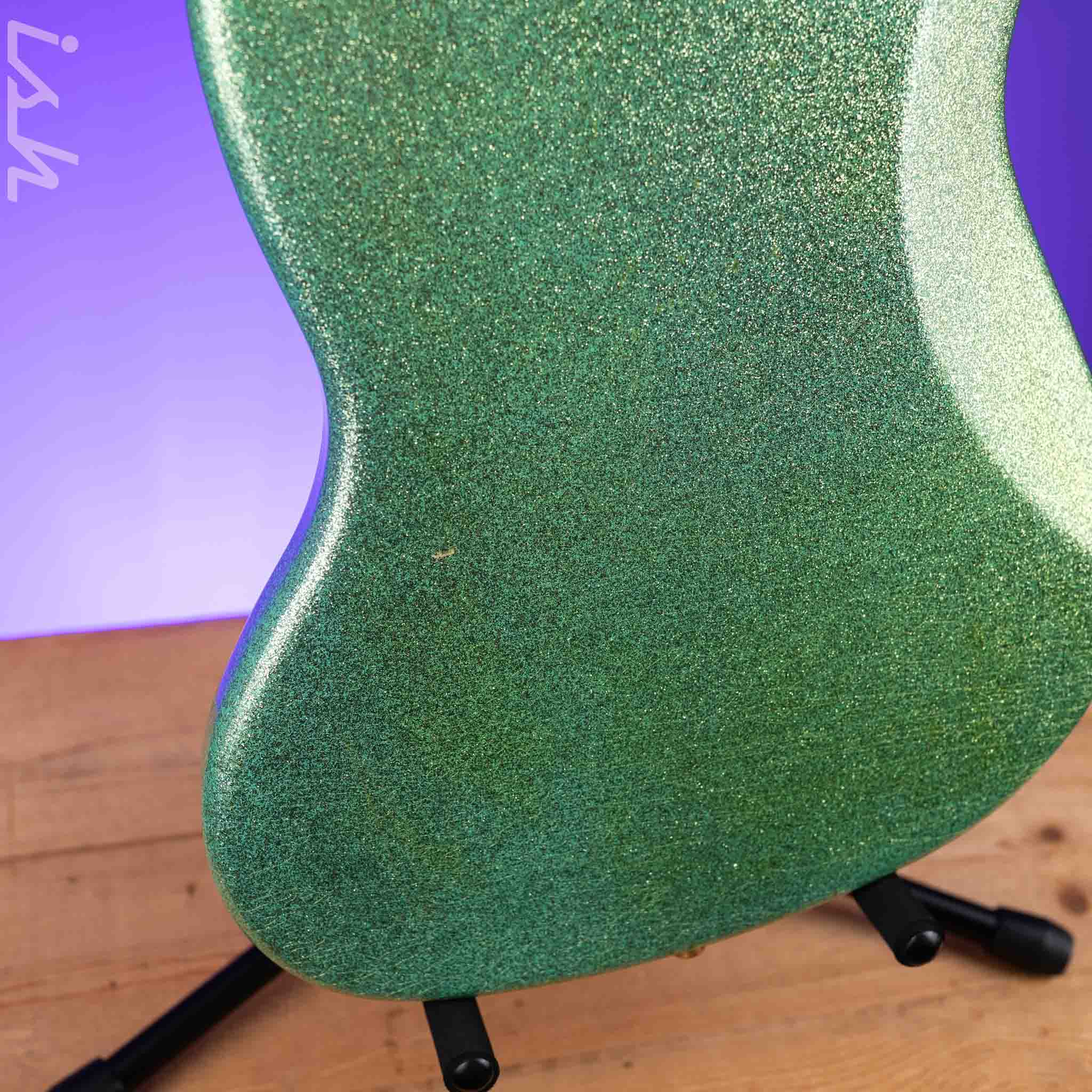 2010 Fender Custom Shop 1960 Jazz Bass Relic Seafoam Green Sparkle Gold Hardware - Image 12