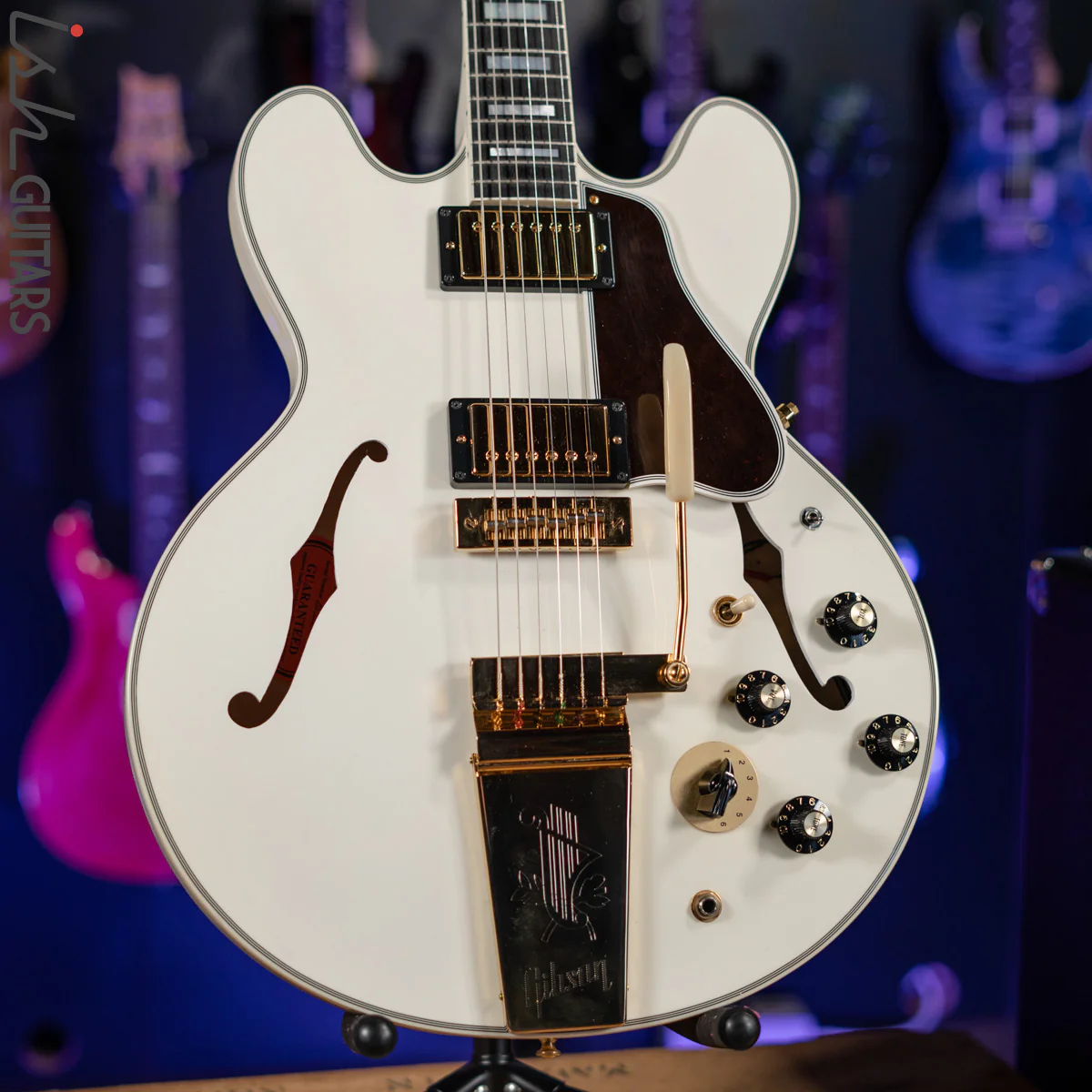2010 Gibson Custom Shop ES-355 Semi-Hollow Alex Lifeson Signature Alpine White