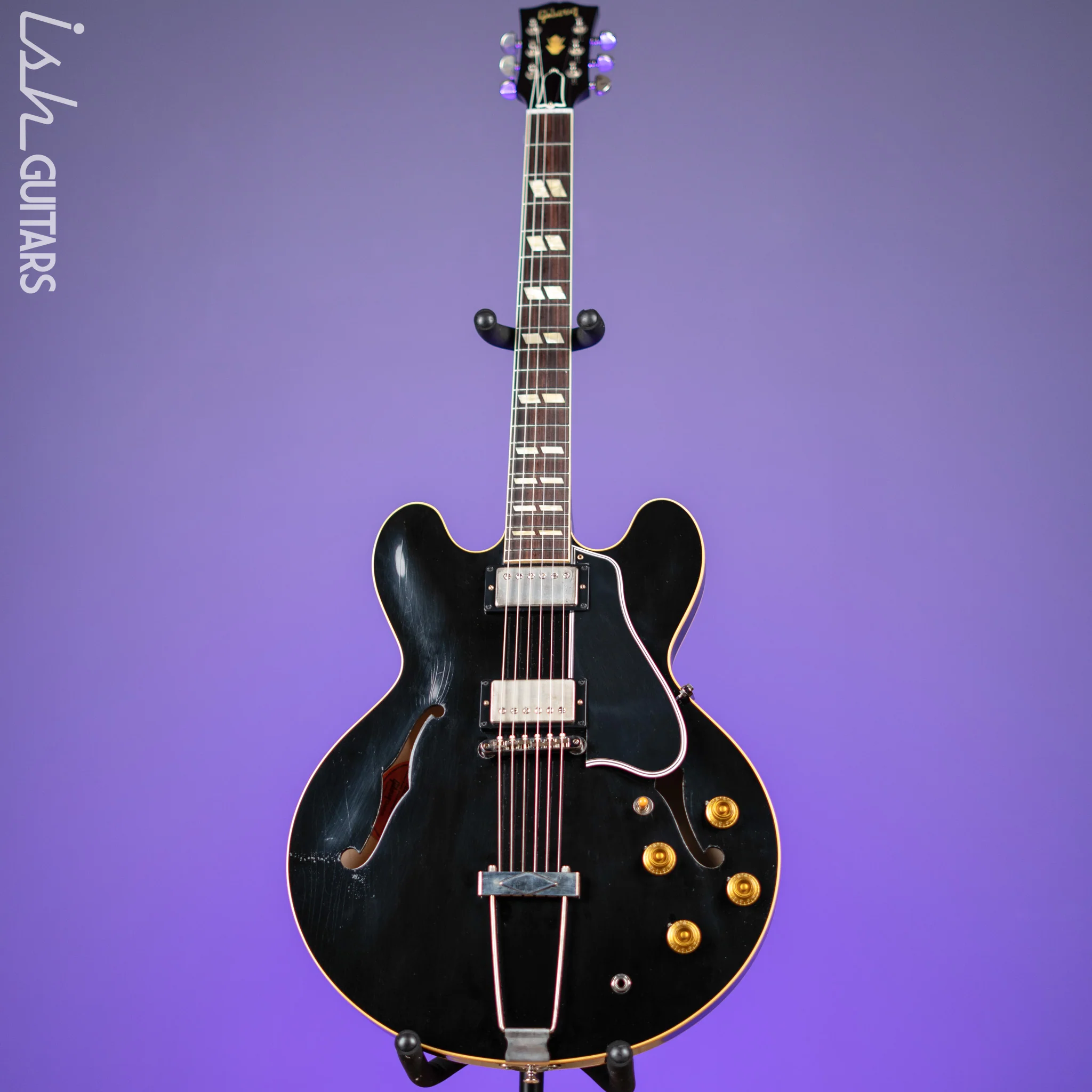 2022 Gibson Custom Shop ES-335 Murphy Lab Aged Relic Black - Image 2