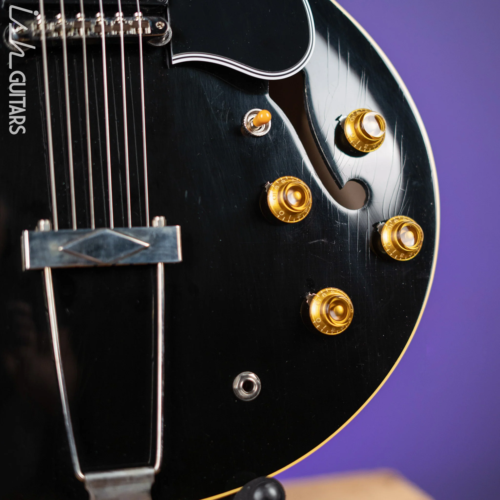 2022 Gibson Custom Shop ES-335 Murphy Lab Aged Relic Black - Image 6