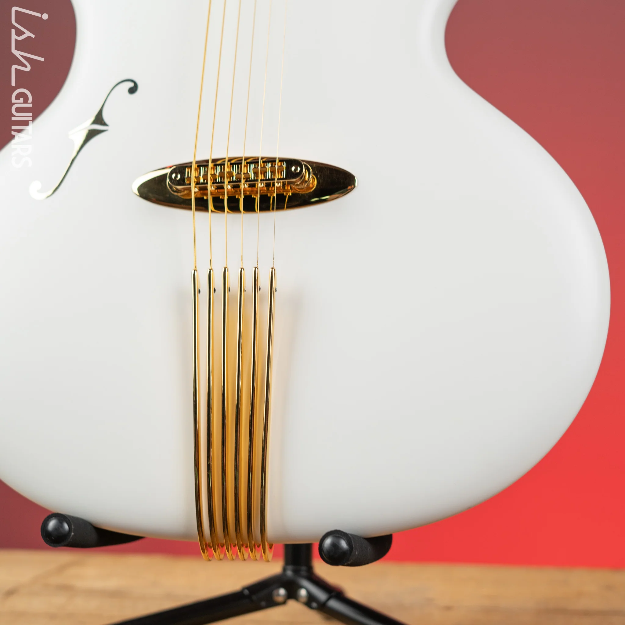 2010 Ritter Princess Isabella CO Edition Baritone Guitar White - Image 4