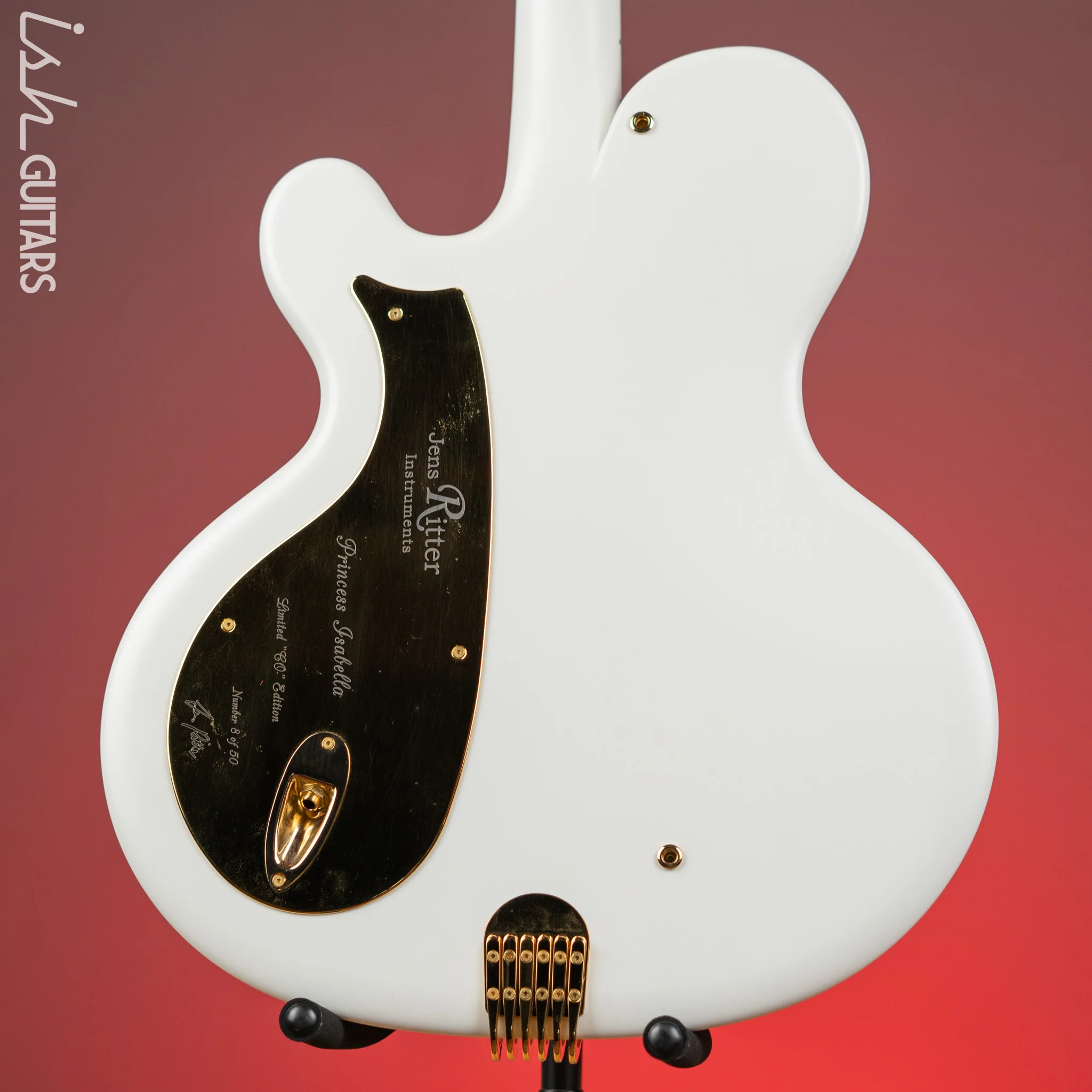 2010 Ritter Princess Isabella CO Edition Baritone Guitar White - Image 9