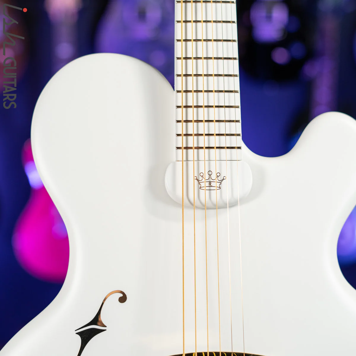 2010 Ritter Princess Isabella CO Edition Baritone Guitar White - Image 3