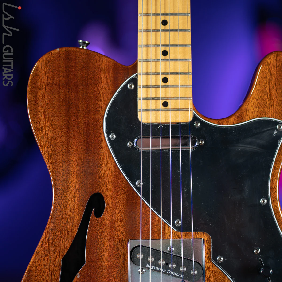 2010 Squier Telecaster Semi-Hollow Brown Mahogany - Image 3