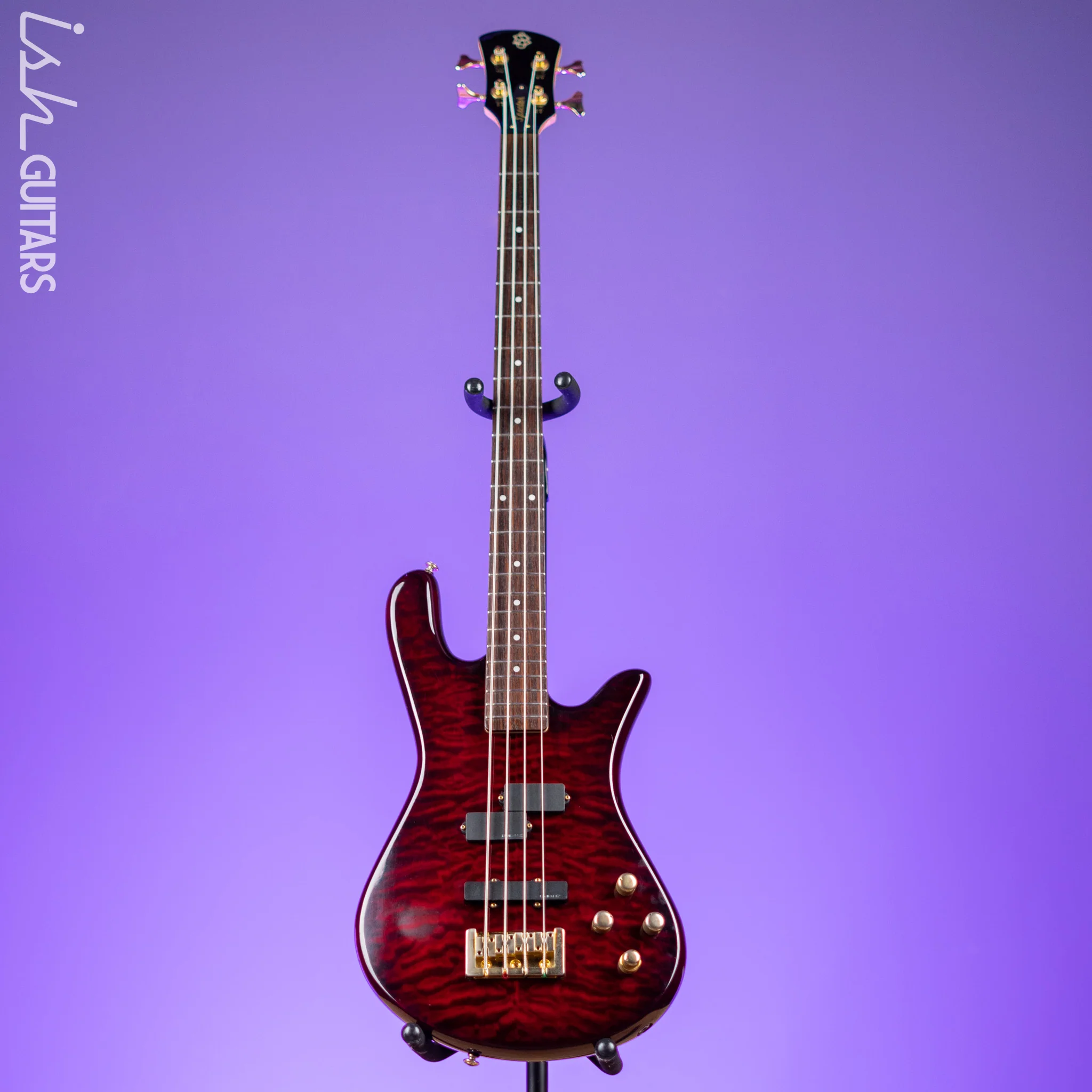 2010s Spector Legend Classic 4-String Bass Black Cherry High Gloss - Image 2