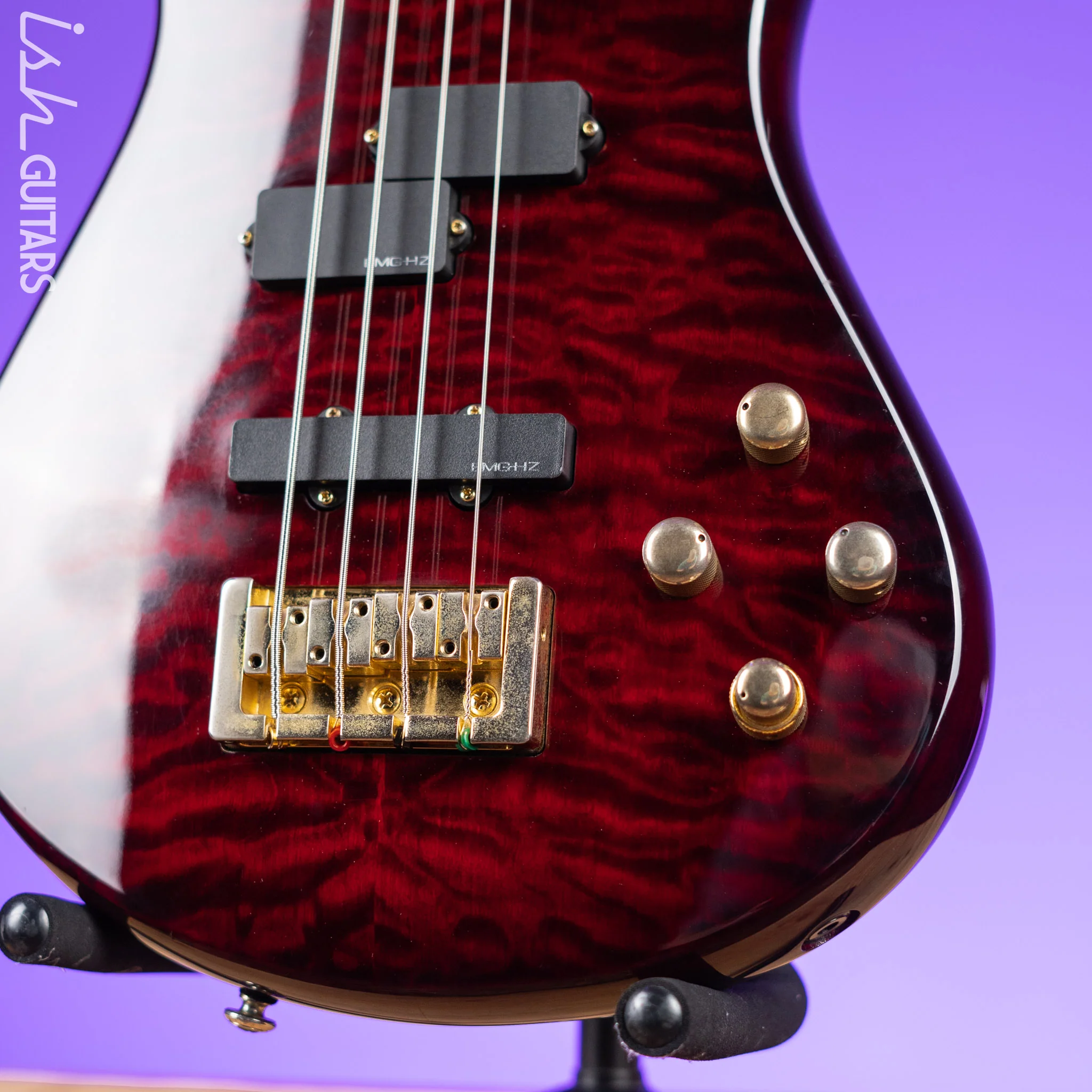 2010s Spector Legend Classic 4-String Bass Black Cherry High Gloss - Image 4