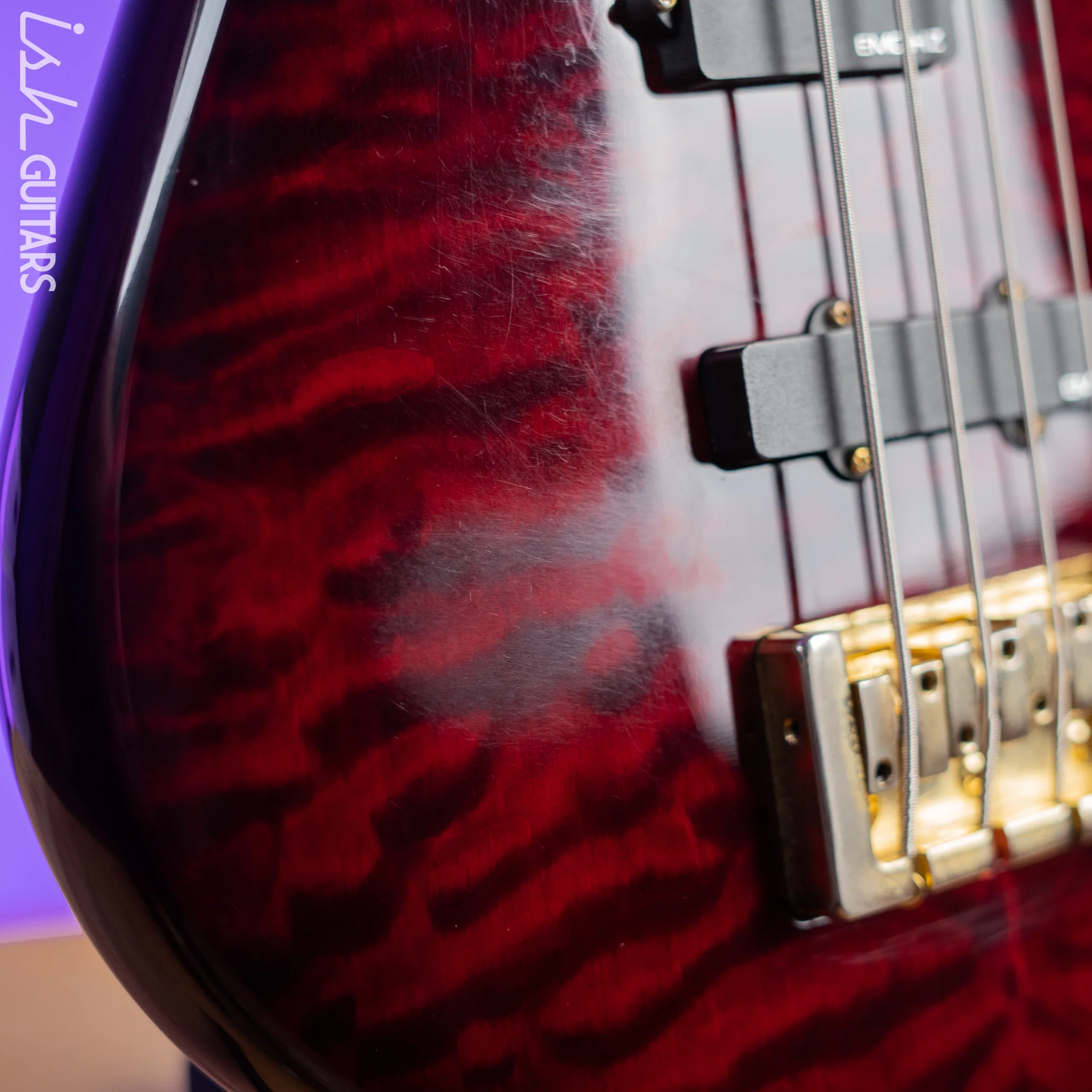 2010s Spector Legend Classic 4-String Bass Black Cherry High Gloss - Image 8