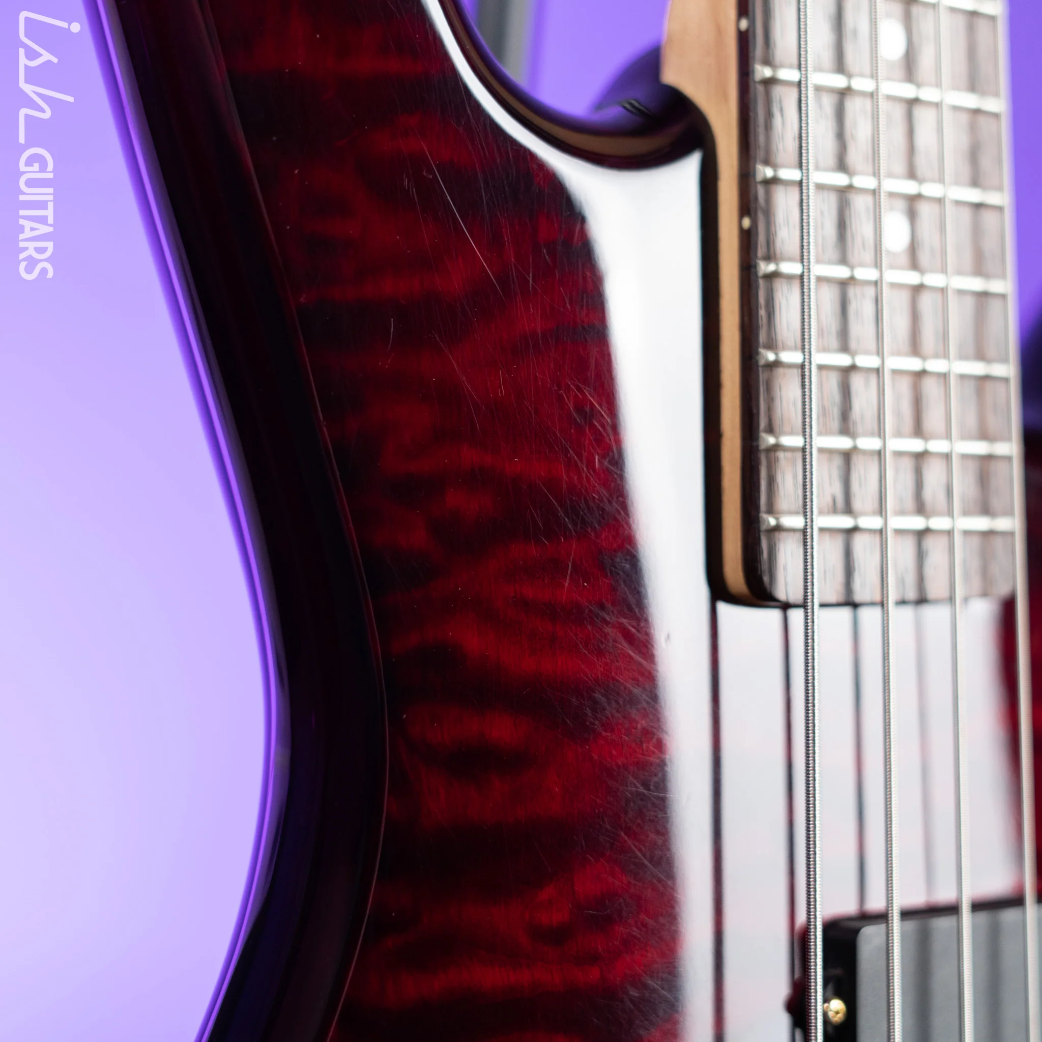 2010s Spector Legend Classic 4-String Bass Black Cherry High Gloss - Image 9