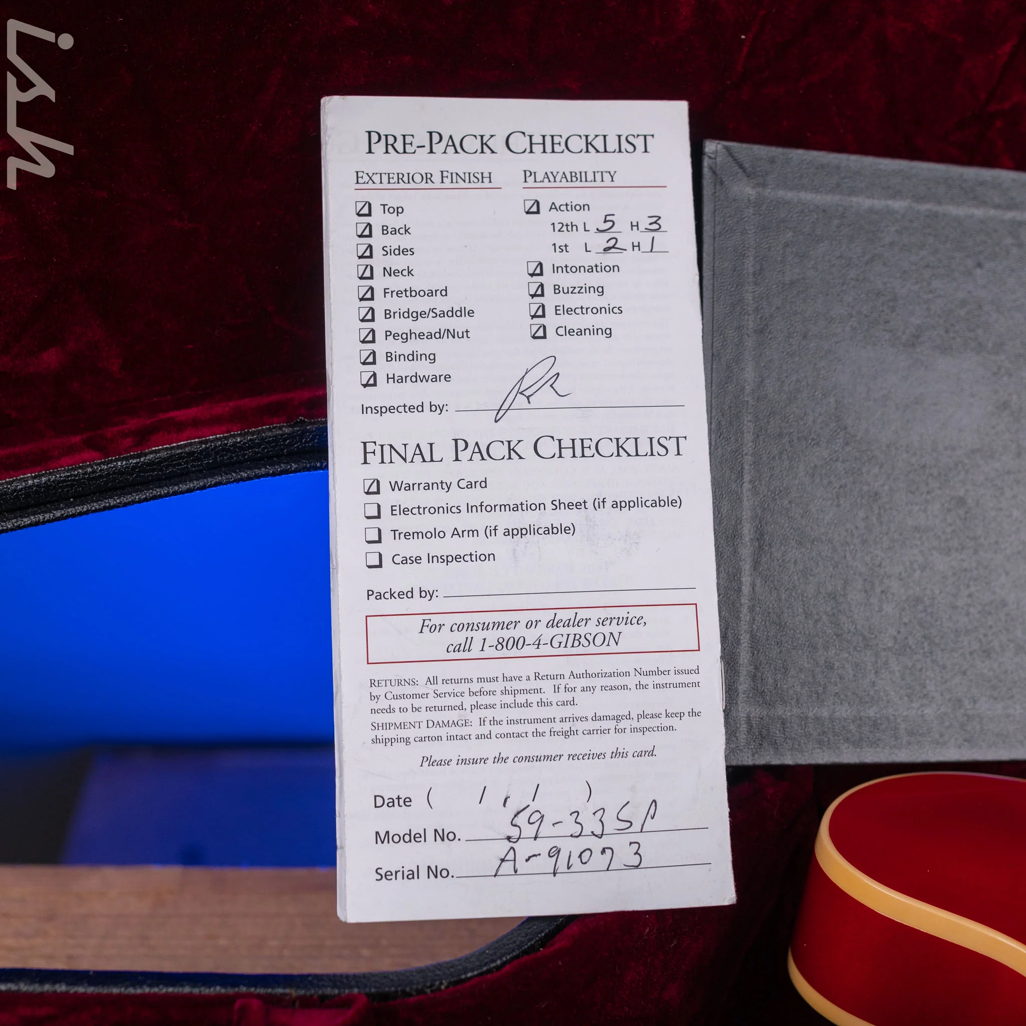 2011 Gibson '59 335 Cherry Red - Image 21