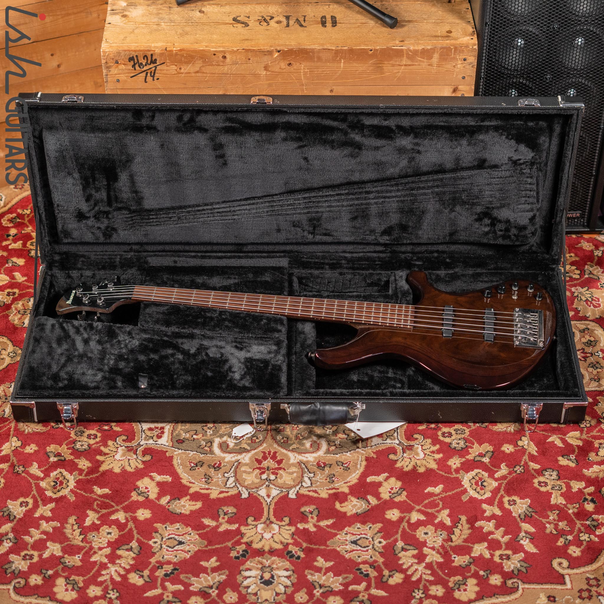 2011 Ibanez Prestige G105 Grooveline 5-String Bass Transparent Espresso - Image 16