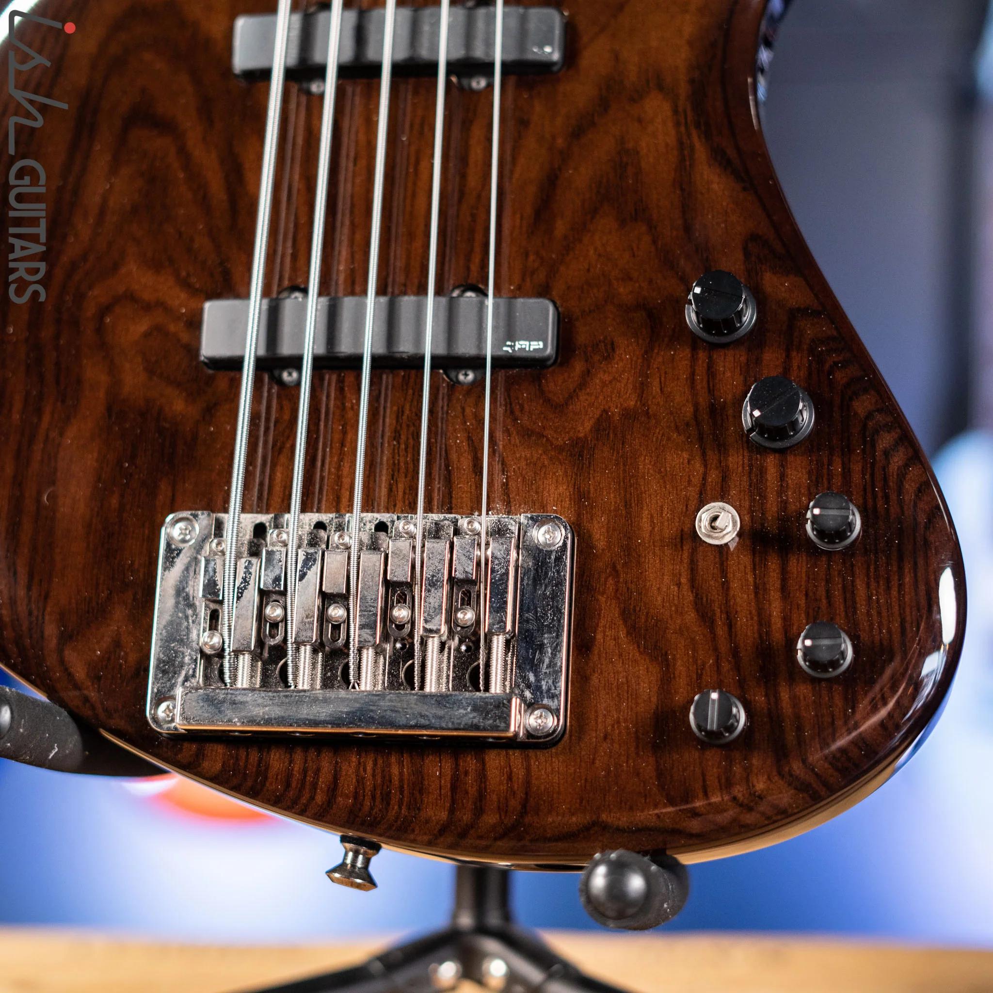 2011 Ibanez Prestige G105 Grooveline 5-String Bass Transparent Espresso - Image 4