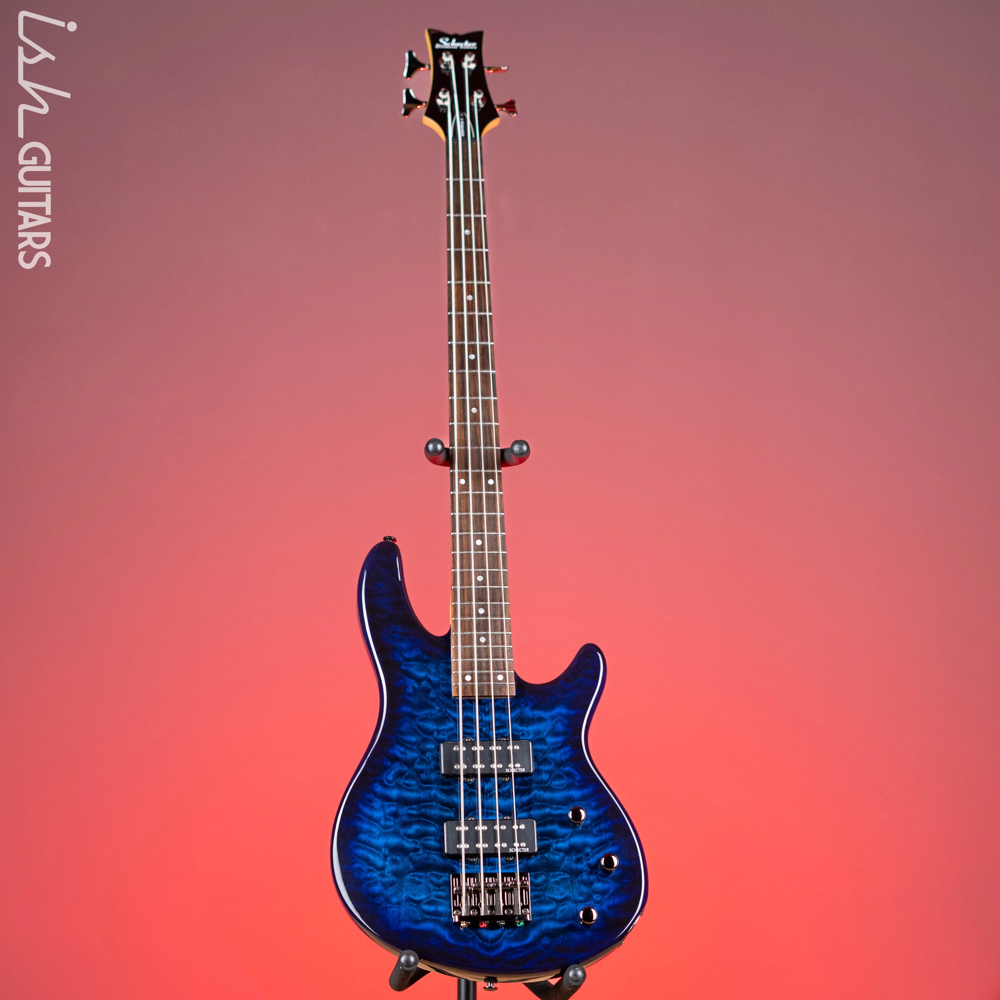 2011 Schecter Diamond Series Raiden Special 4-String Bass Blue Burst - Image 2