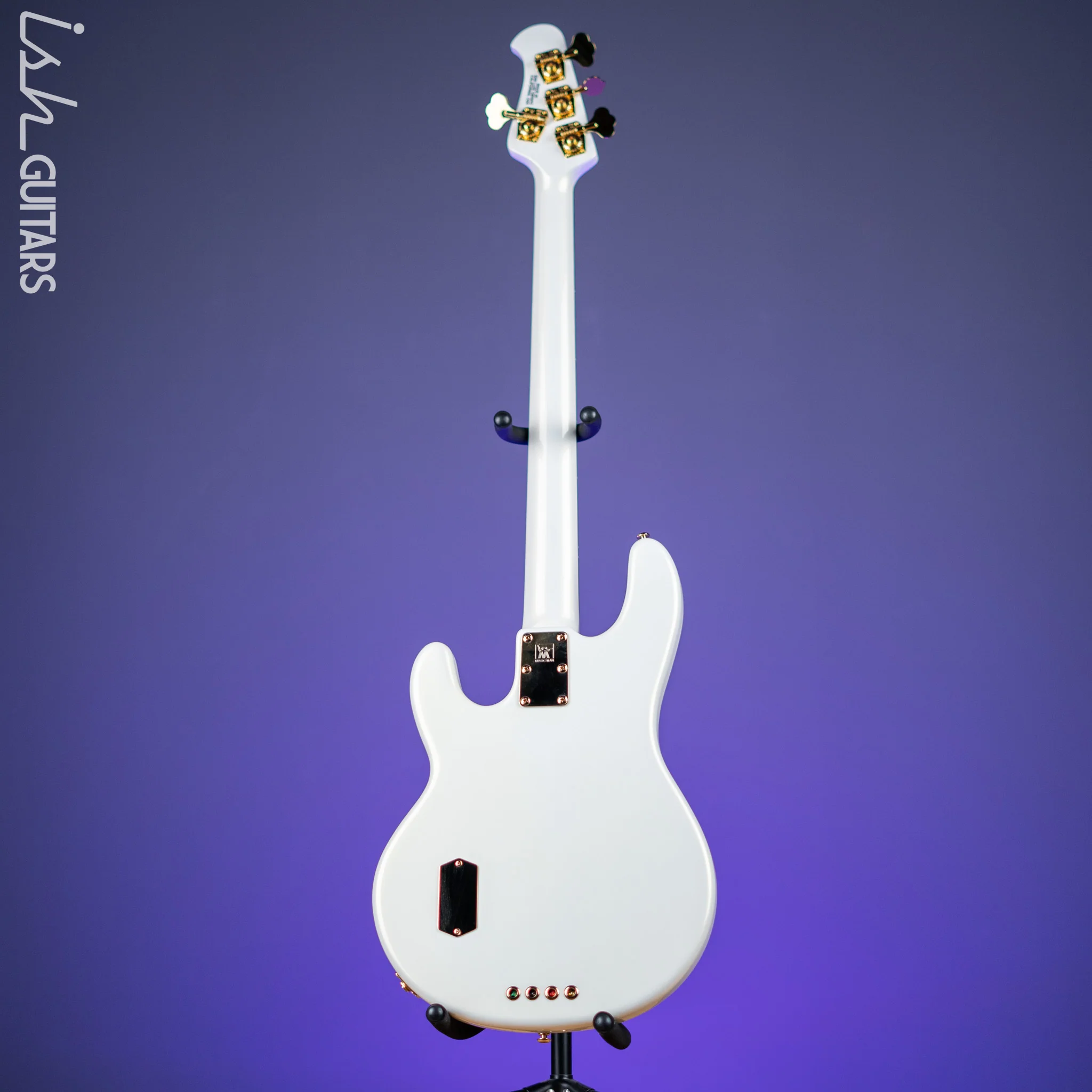 2012 Ernie Ball Music Man Stingray Classic Premier 4-String Bass Gilded White Gloss - Image 6