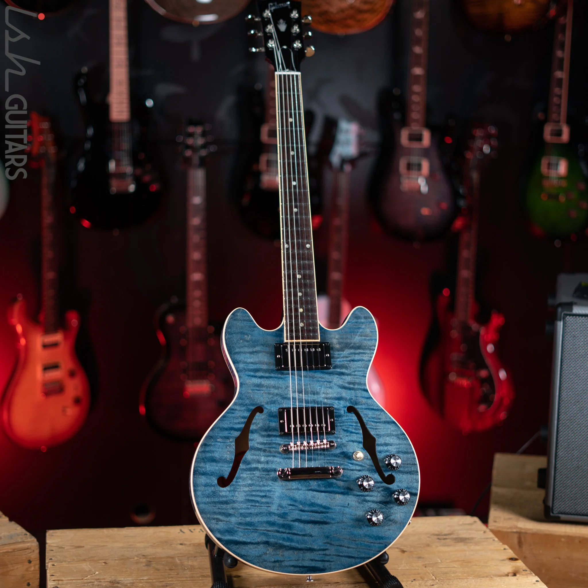 2012 Gibson Custom Shop Memphis ES-339 Quilted Stain Blue - Image 2