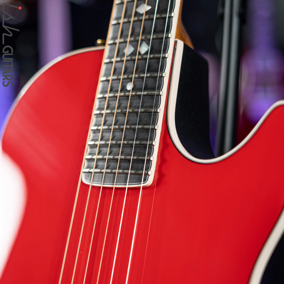 2012 Ovation YM68 Yngwie Malmsteen Signature Acoustic-Electric Guitar Rosa Corsa Red - Image 6