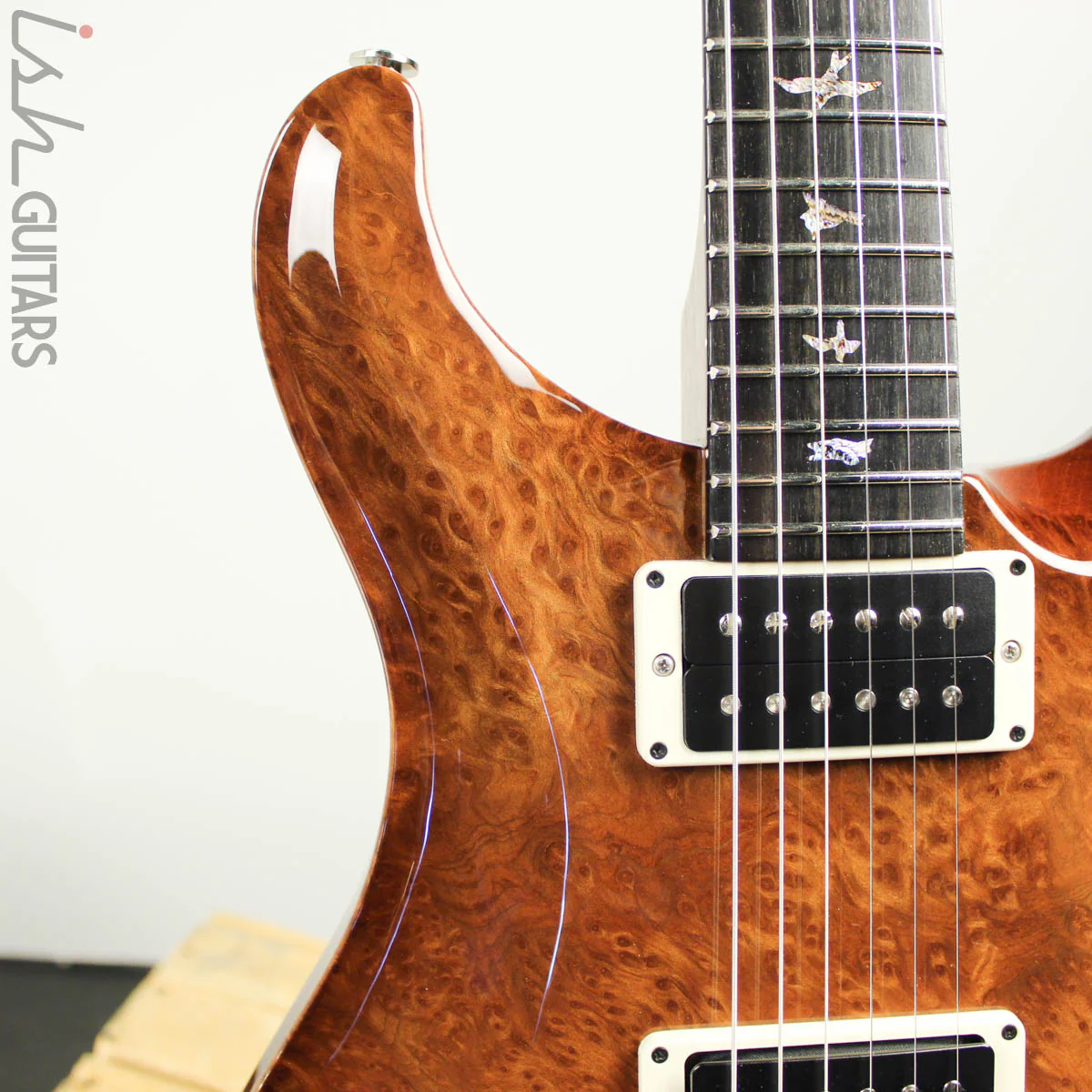 2012 PRS Private Stock McCarty Chambered Natural Smoked Burst Redwood Burl - Image 4