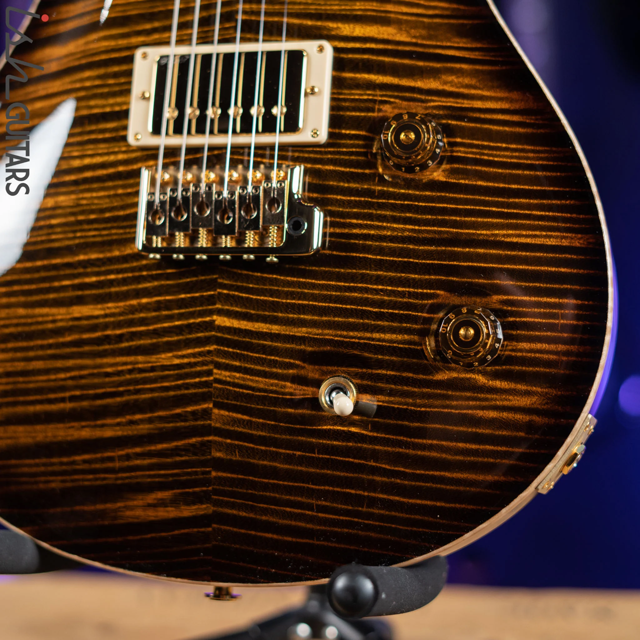 PRS Custom 22 Private Stock Tiger Eye Smoked Burst Birds On A Wire - Image 5