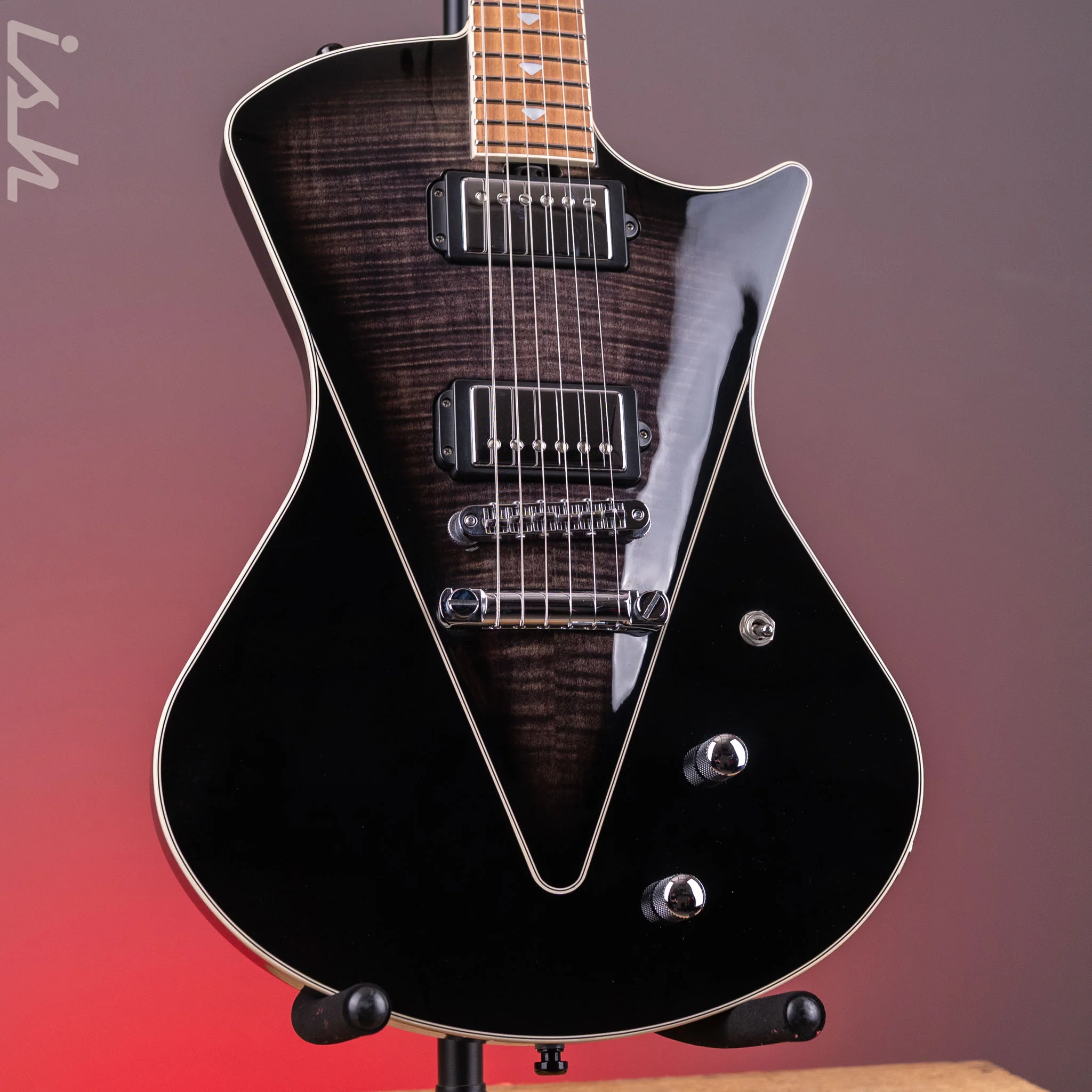 2013 Ernie Ball Music Man Armada Flame Black Trans