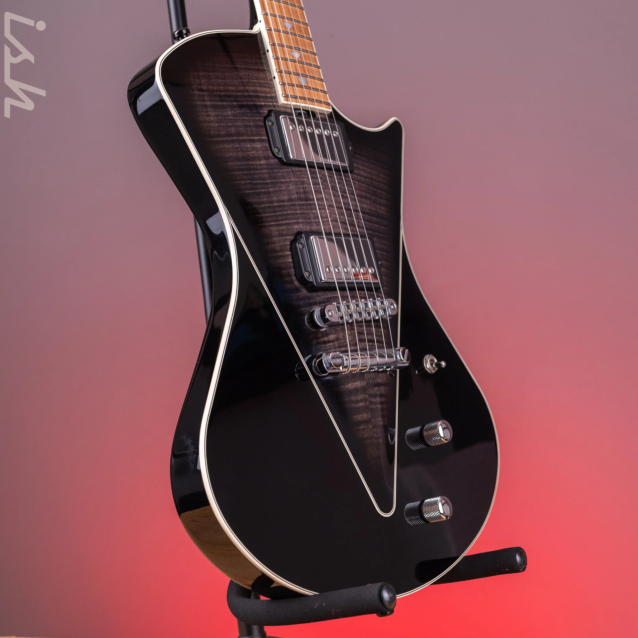 2013 Ernie Ball Music Man Armada Flame Black Trans - Image 3