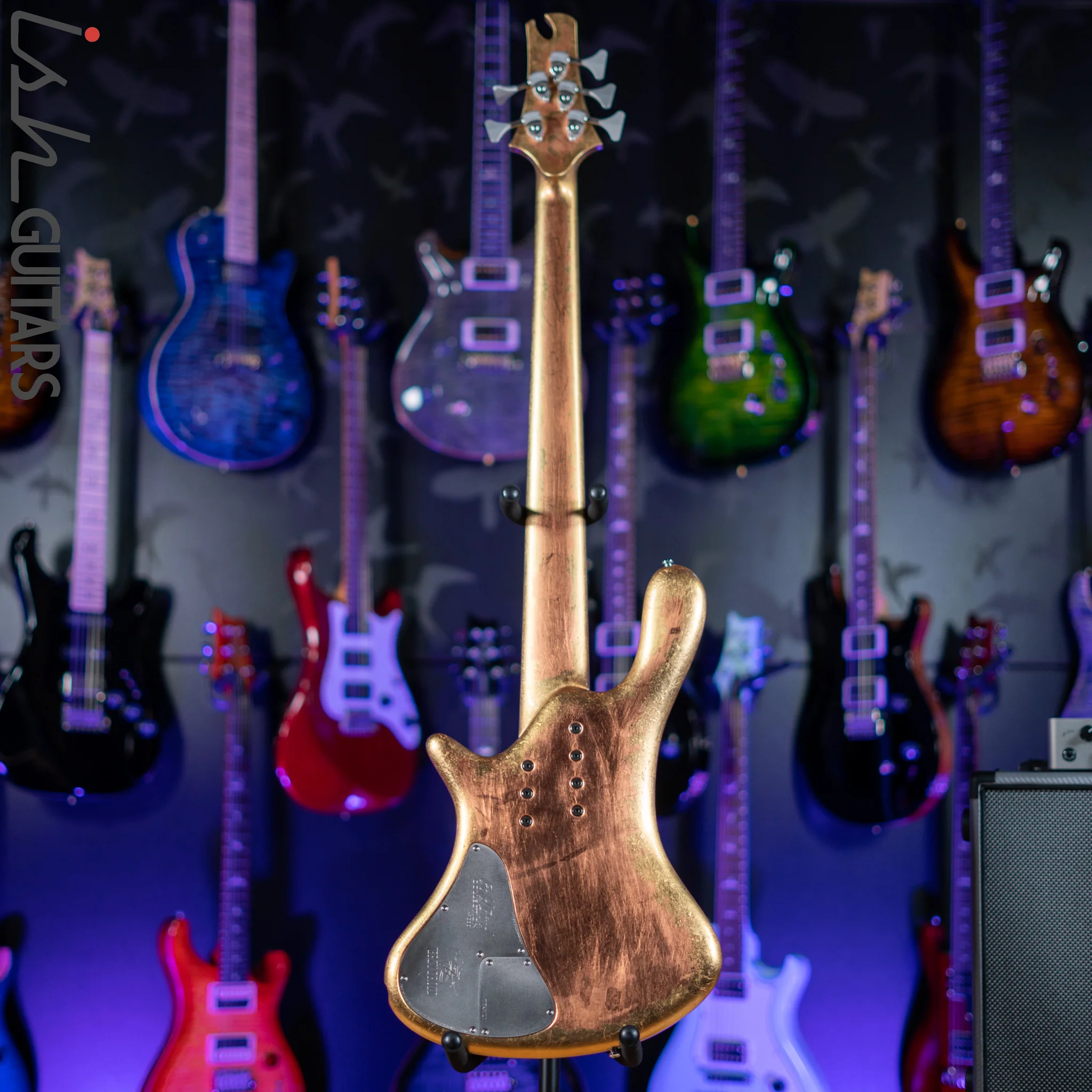 2013 Jerzy Drozd Obsession 5 String Bass Eta Carinae Nebula Gold Bird Collection - Image 11