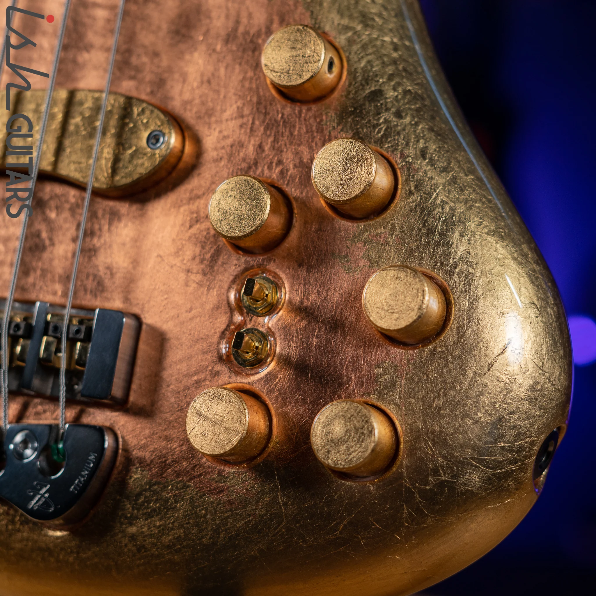 2013 Jerzy Drozd Obsession 5 String Bass Eta Carinae Nebula Gold Bird Collection - Image 7