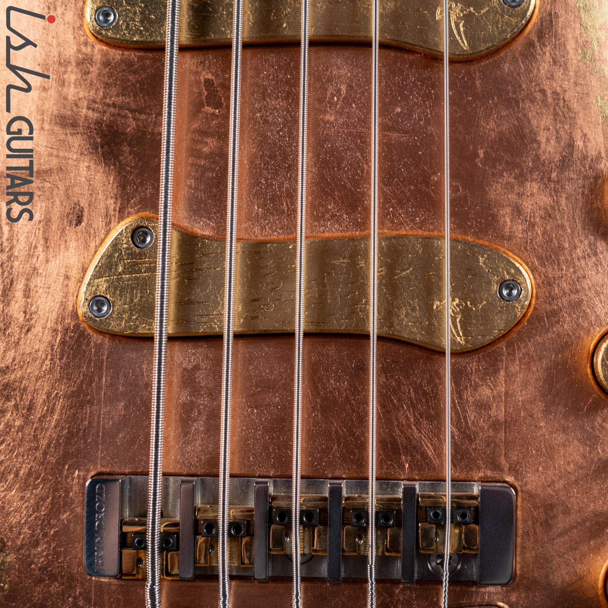 2013 Jerzy Drozd Obsession 5 String Bass Eta Carinae Nebula Gold Bird Collection - Image 8