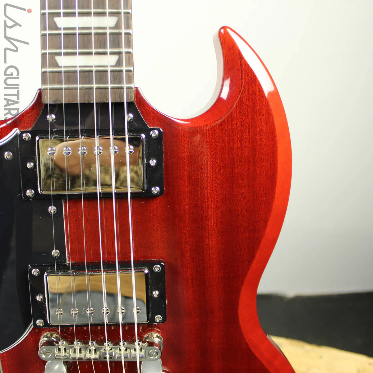 2014 Epiphone G-400 SG Pro Left Handed Cherry w/ Bigsby - Image 4