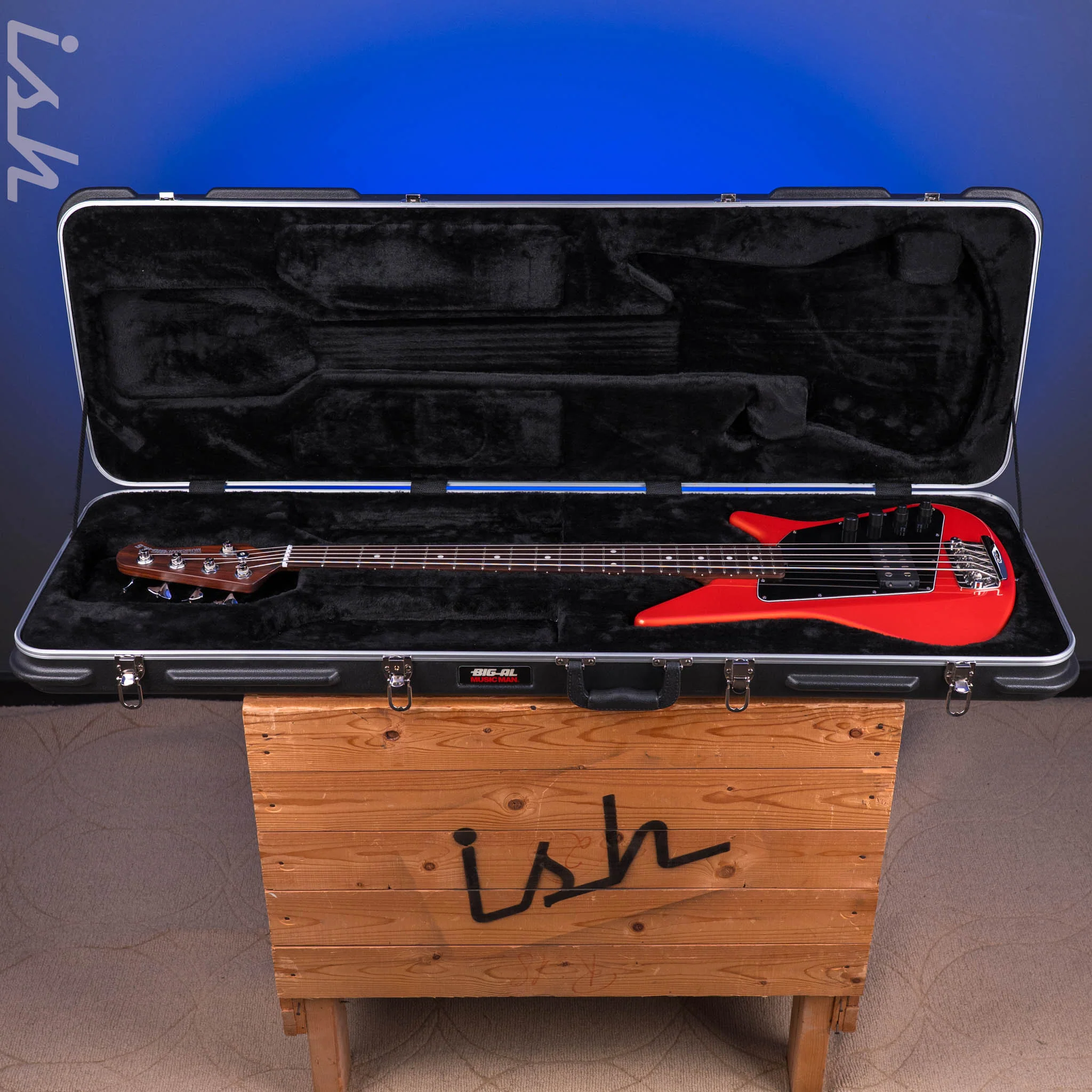 2014 Ernie Ball Music Man Big Al 5 H Tangerine Pearl *Solid Rosewood Neck* - Image 18
