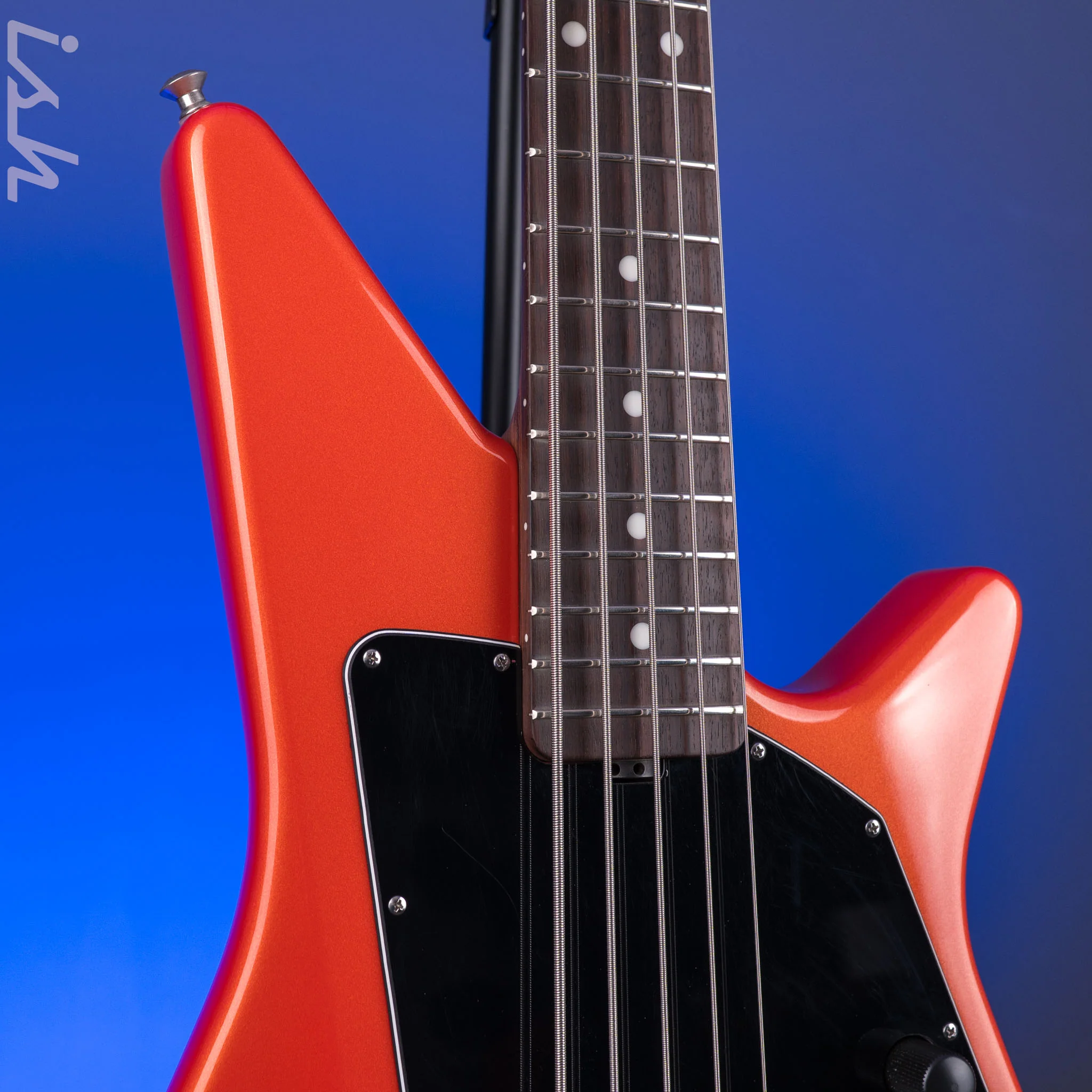 2014 Ernie Ball Music Man Big Al 5 H Tangerine Pearl *Solid Rosewood Neck* - Image 4