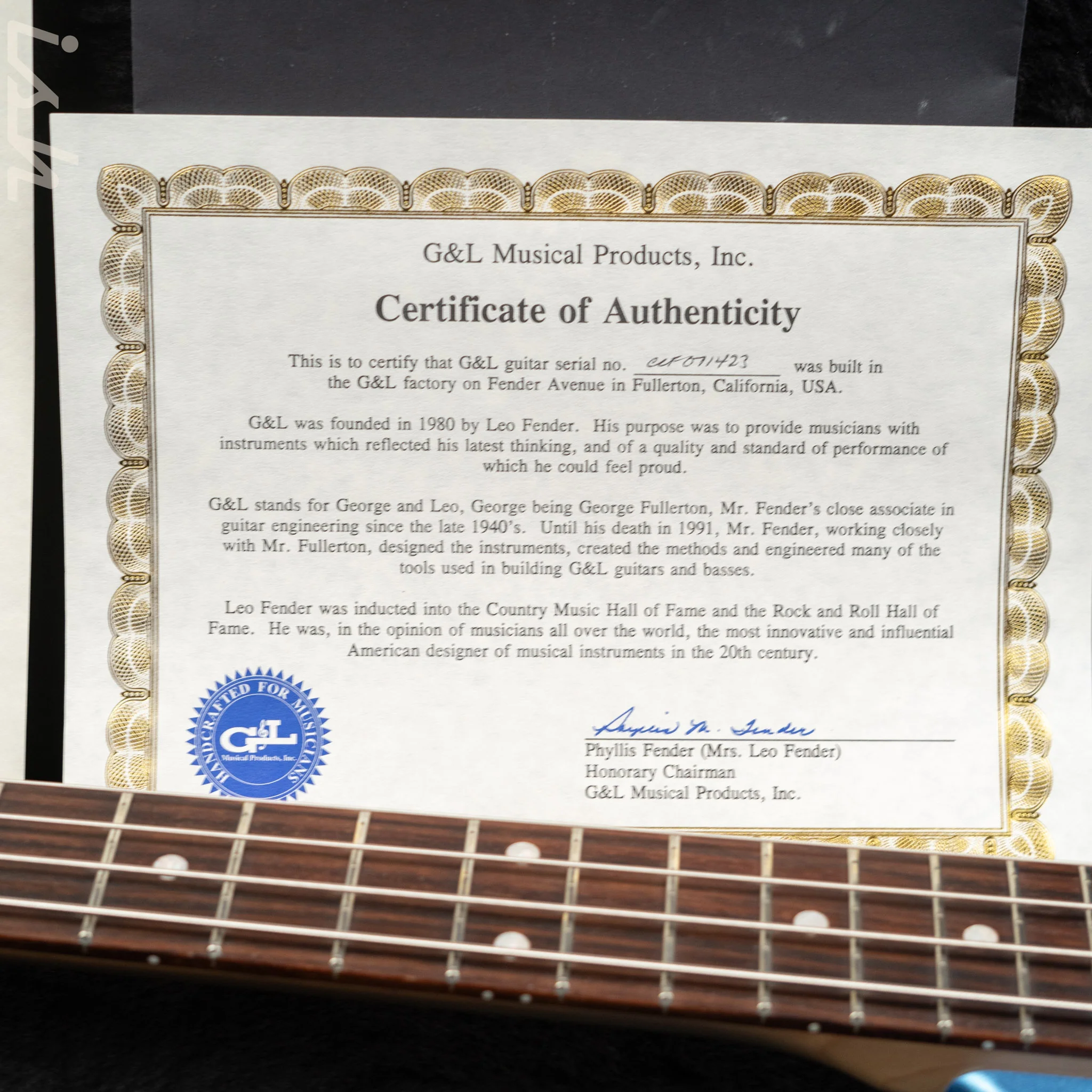 2014 G&L L-2000 Lake Placid Blue Metallic - Image 15