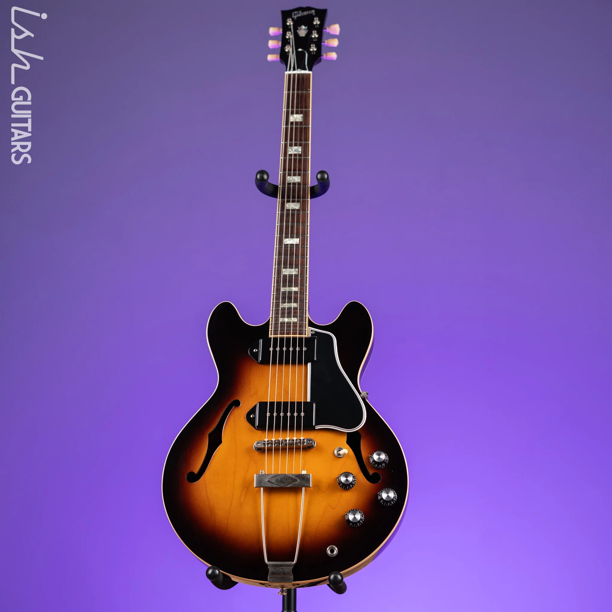 2014 Gibson Memphis ES-390 P90 Dark Sunburst - Image 2